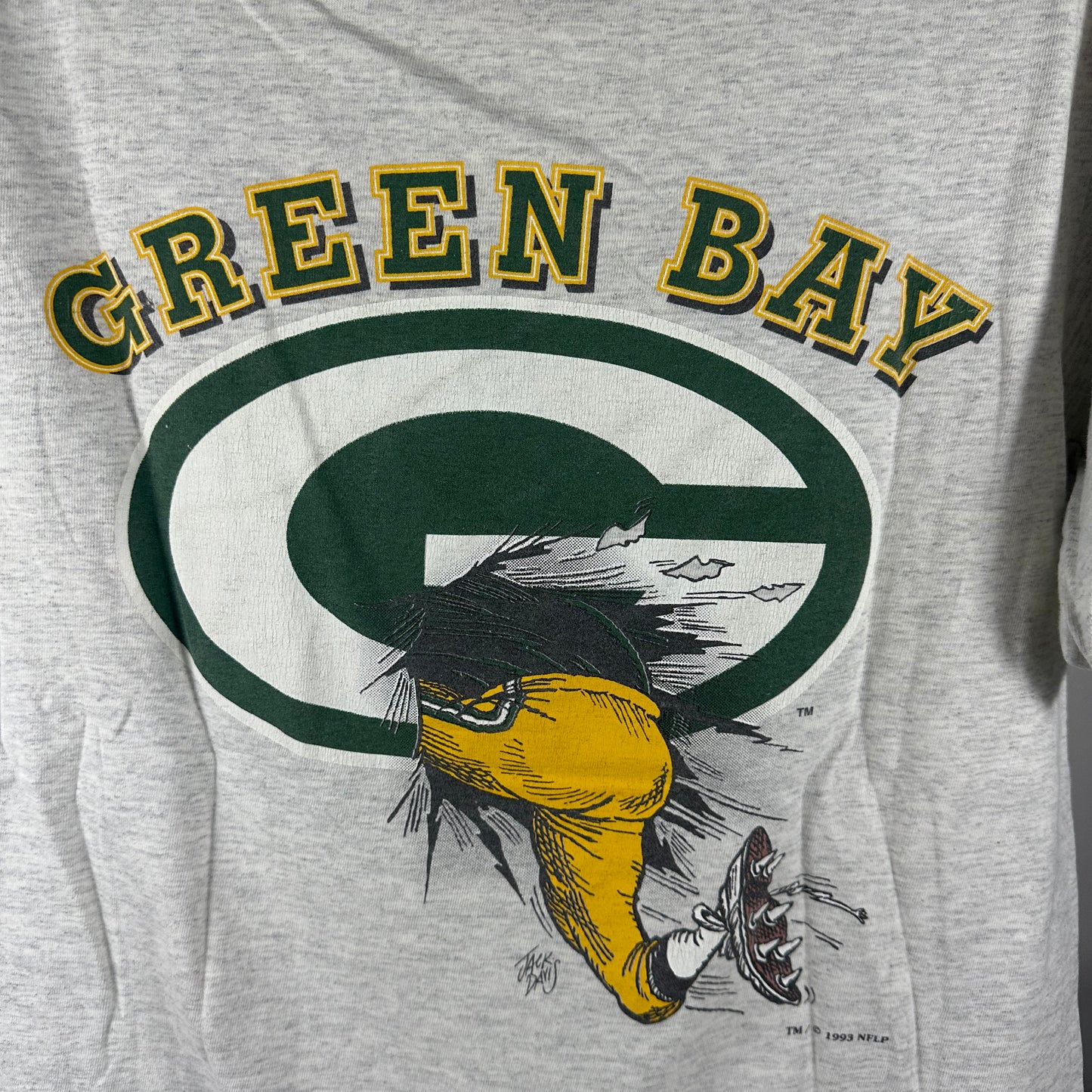 Vintage 1993 Green Bay Packers NFL Breakthrough Double Sided Graphic T-Shirt