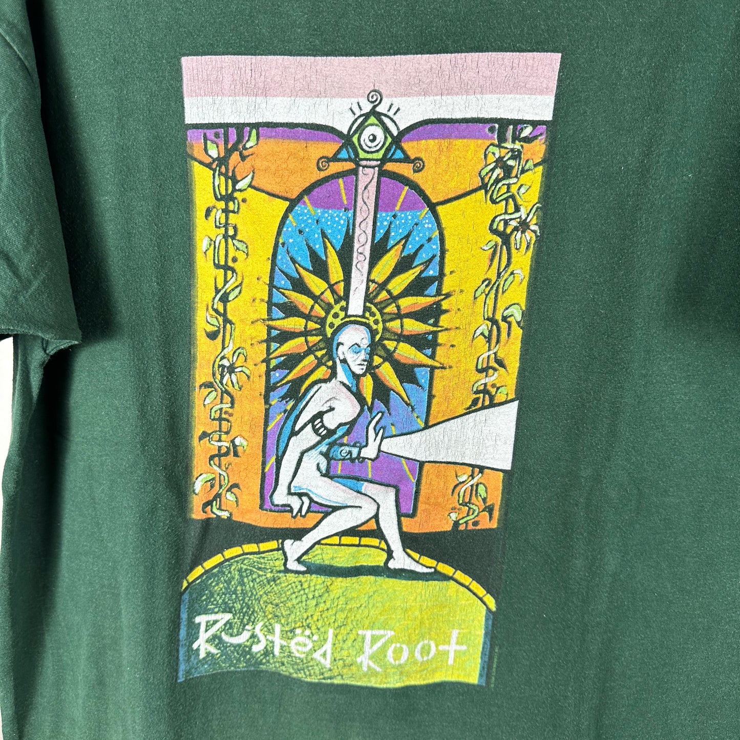 Vintage 1995 Rusted Root Rock Band Double Sided Single Stitch T-Shirt