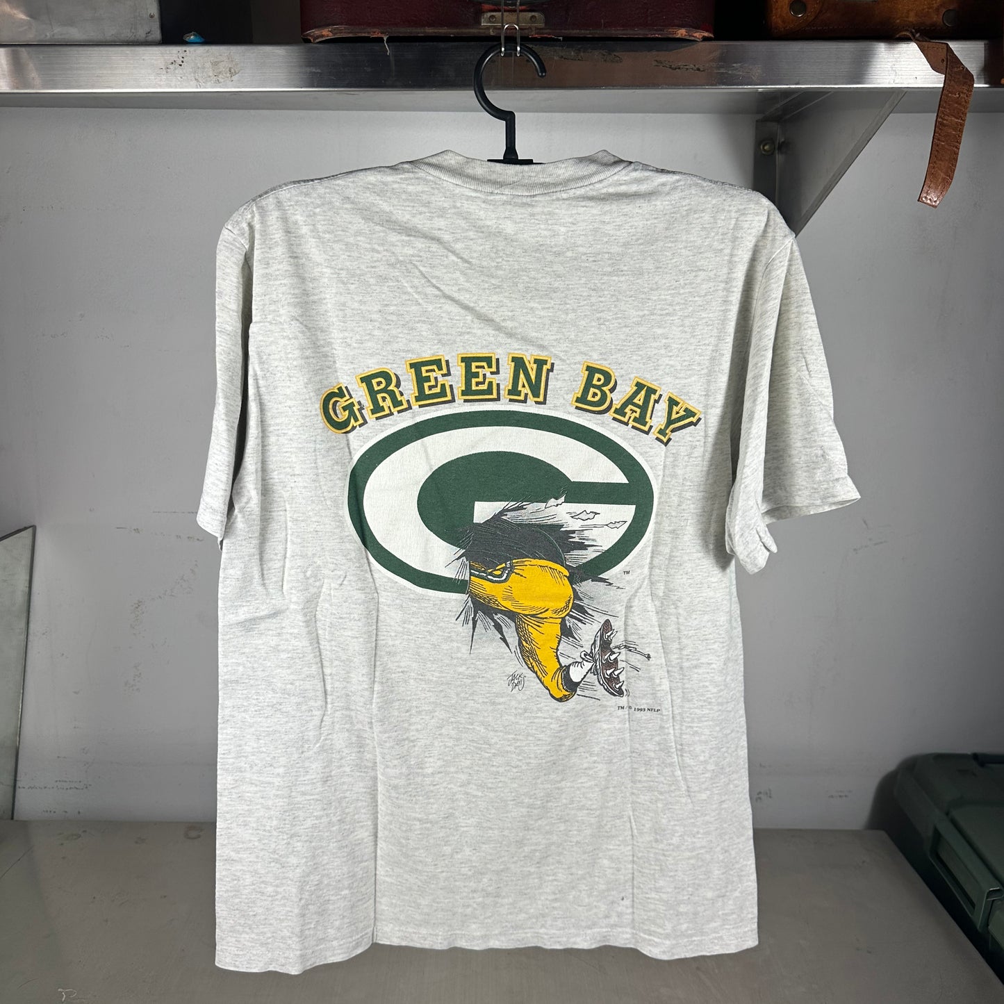 Vintage 1993 Green Bay Packers NFL Breakthrough Double Sided Graphic T-Shirt