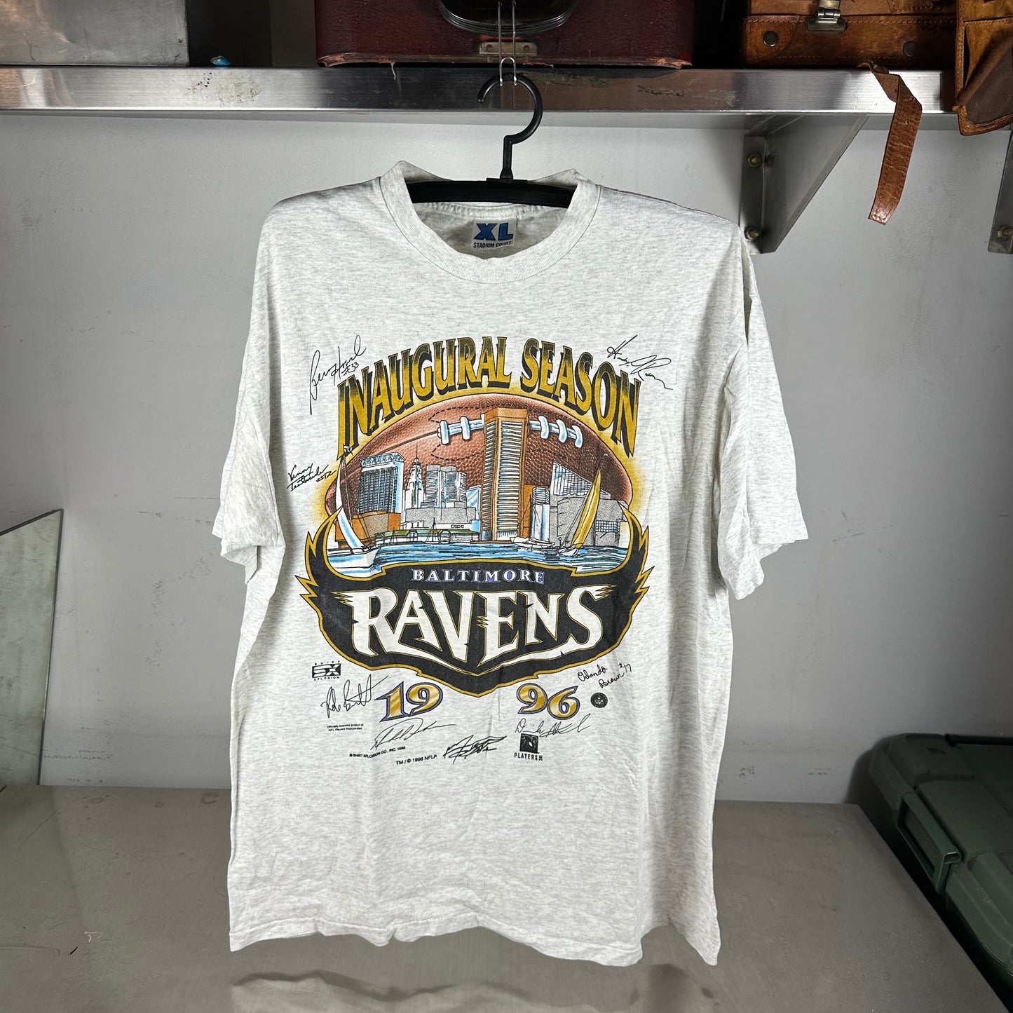 Vintage 1996 Baltimore Ravens NFL Inaugural Season Single Stitch T-Shirt