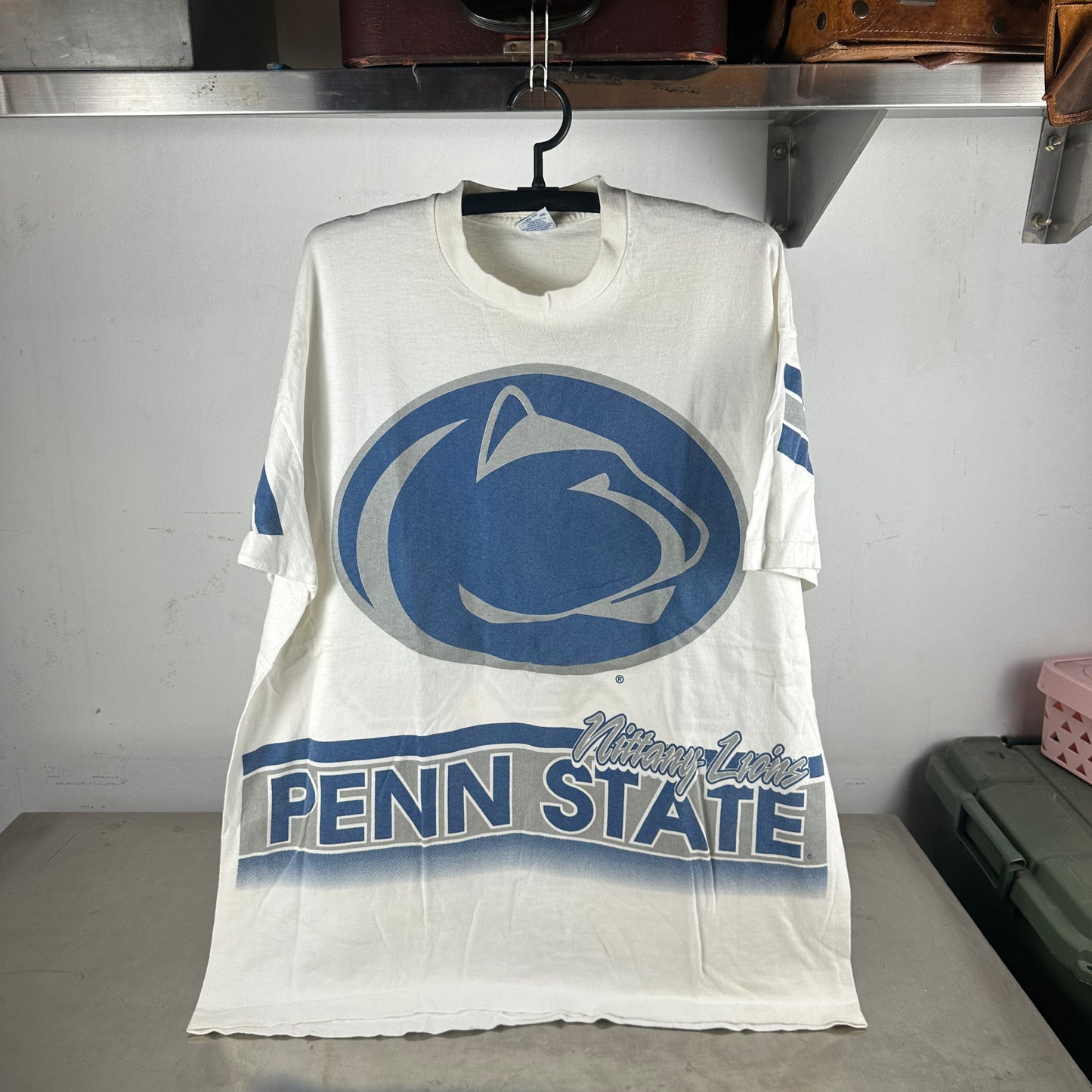 Vintage 90s Penn State Nittany Lions NCAA Salem Sportswear AOP Single Stitch T-shirt
