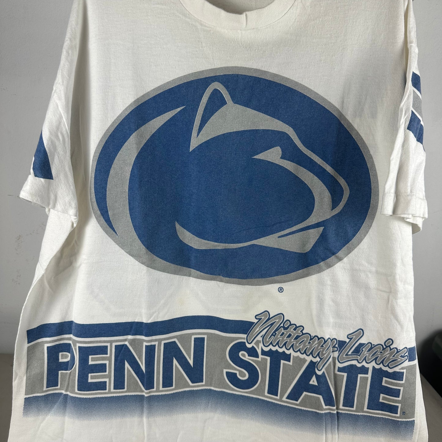 Vintage 90s Penn State Nittany Lions NCAA Salem Sportswear AOP Single Stitch T-shirt