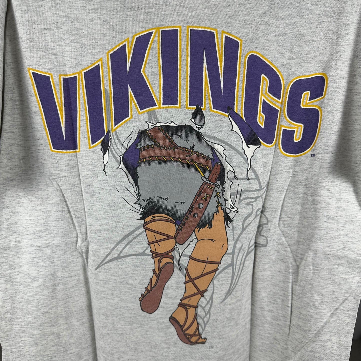 Vintage 1993 Minnesota Vikings Football NFL Breakthrough Nutmeg T-Shirt