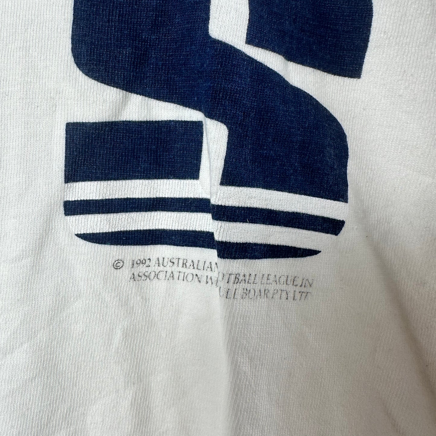 Vintage 1992 Geelong Cats Football AFL Mascot Graphic Single Stitch T-shirt