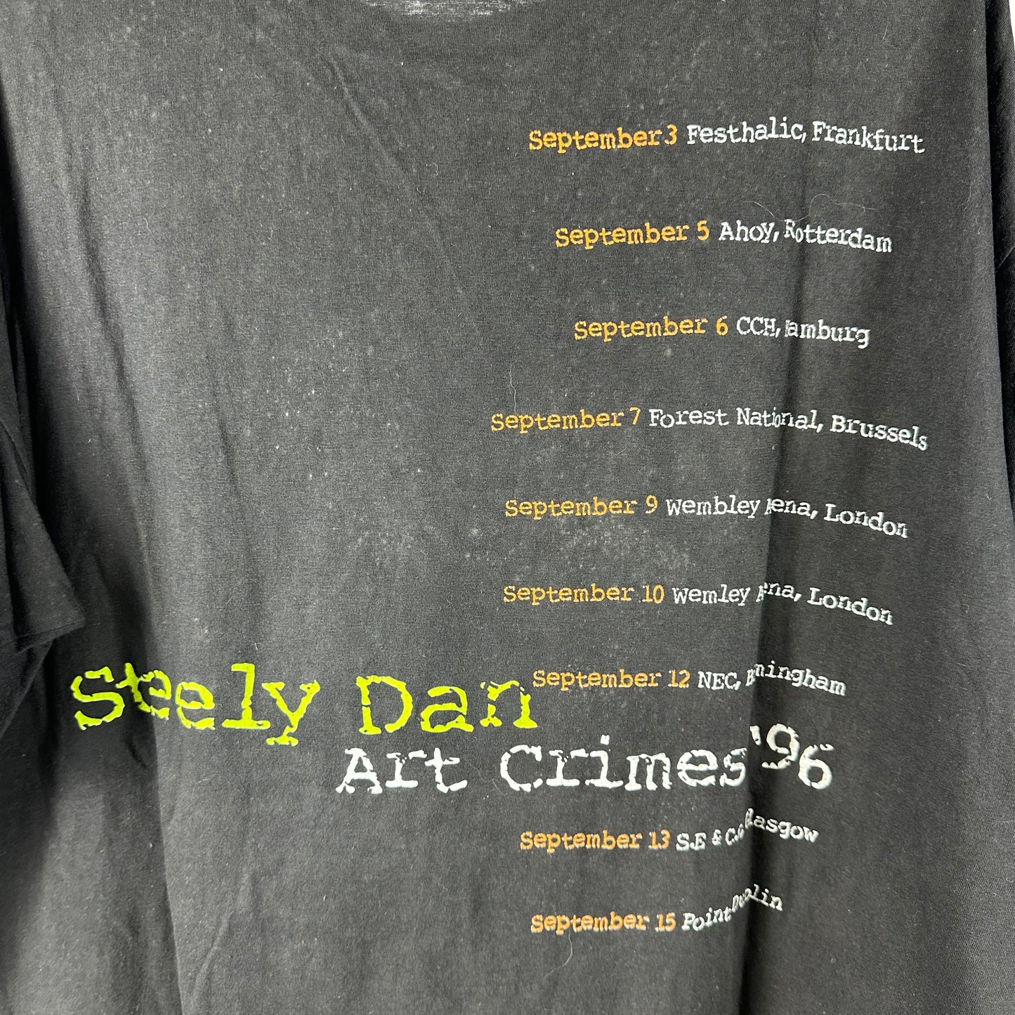 Vintage 1996 Steely Dan Art Crimes Europe Tour Concert T-Shirt