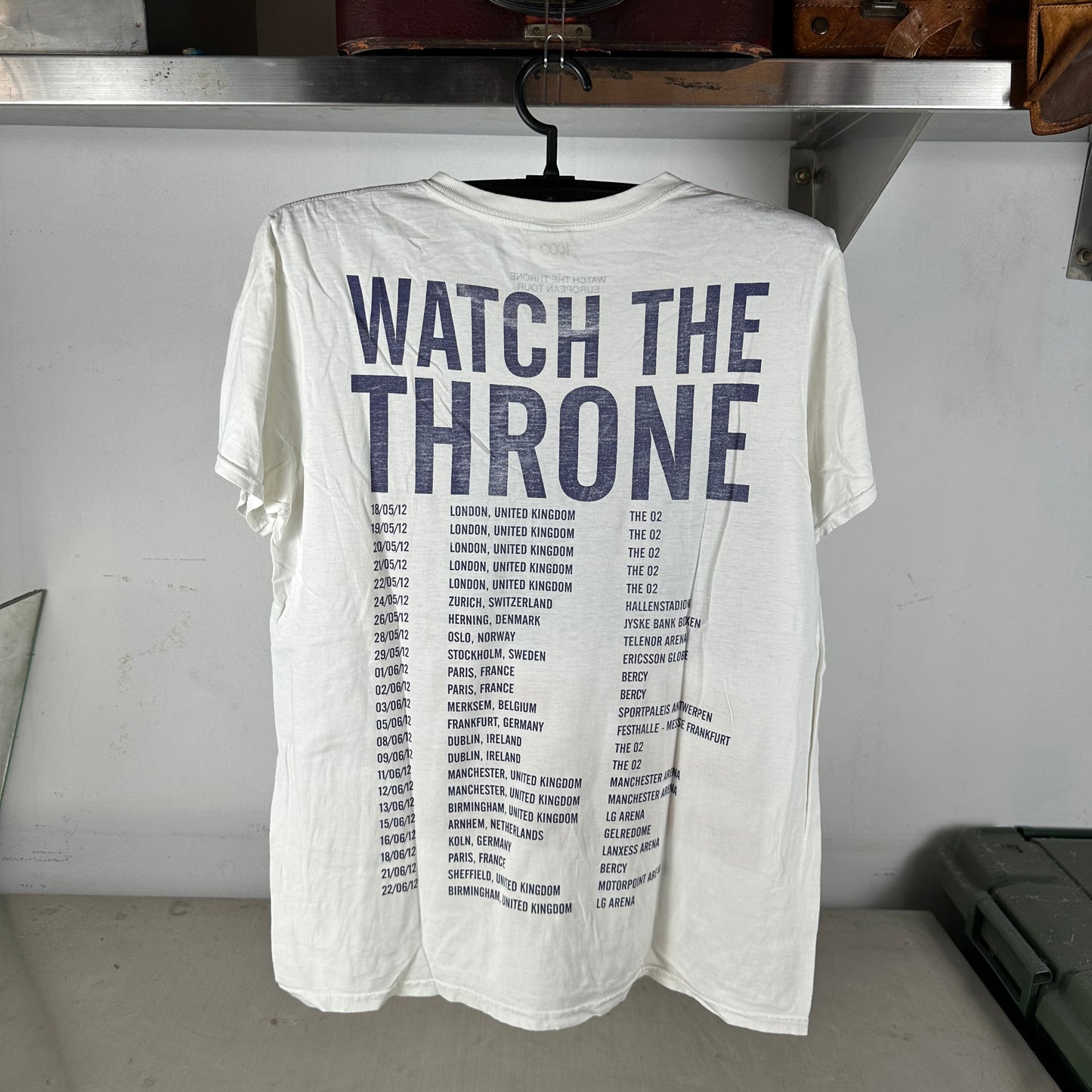 2012 Jay Z Kanye West Watch the Throne Tour Concert T-Shirt