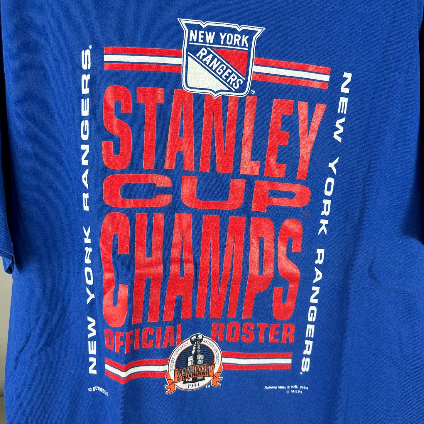 Vintage 1994 New York Rangers Roster NHL Stanley Cup Champs T-Shirt