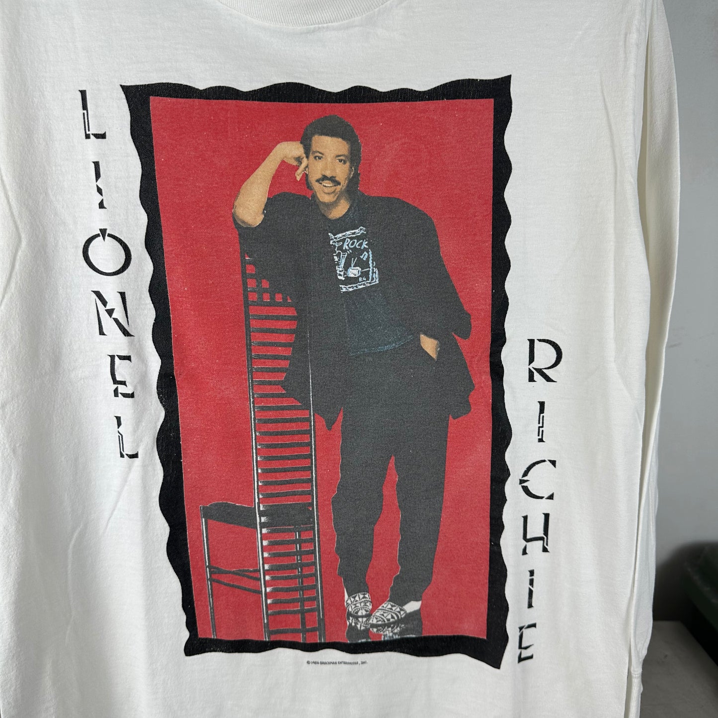 Vintage 1986 Lionel Richie Outrageous Tour Concert Single Stitch Longsleeves T-Shirt