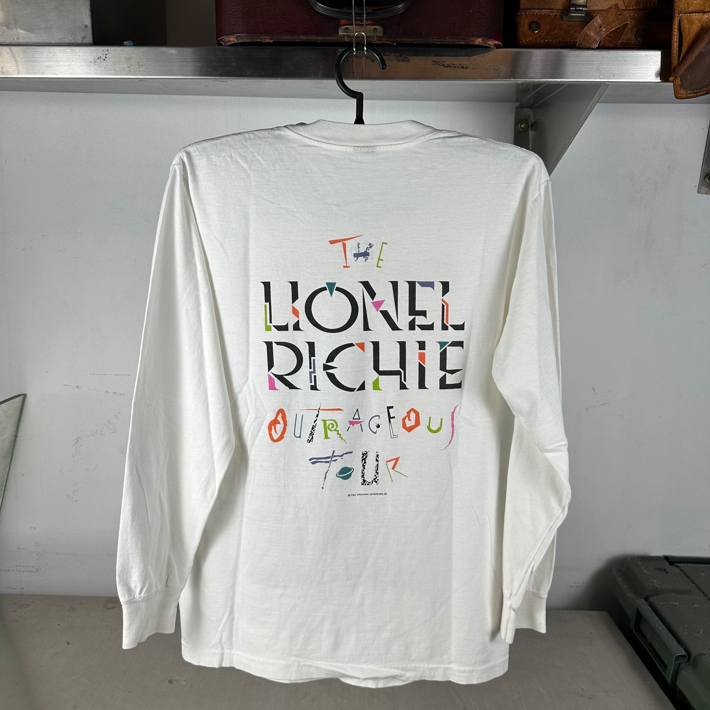 Vintage 1986 Lionel Richie Outrageous Tour Concert Single Stitch Longsleeves T-Shirt