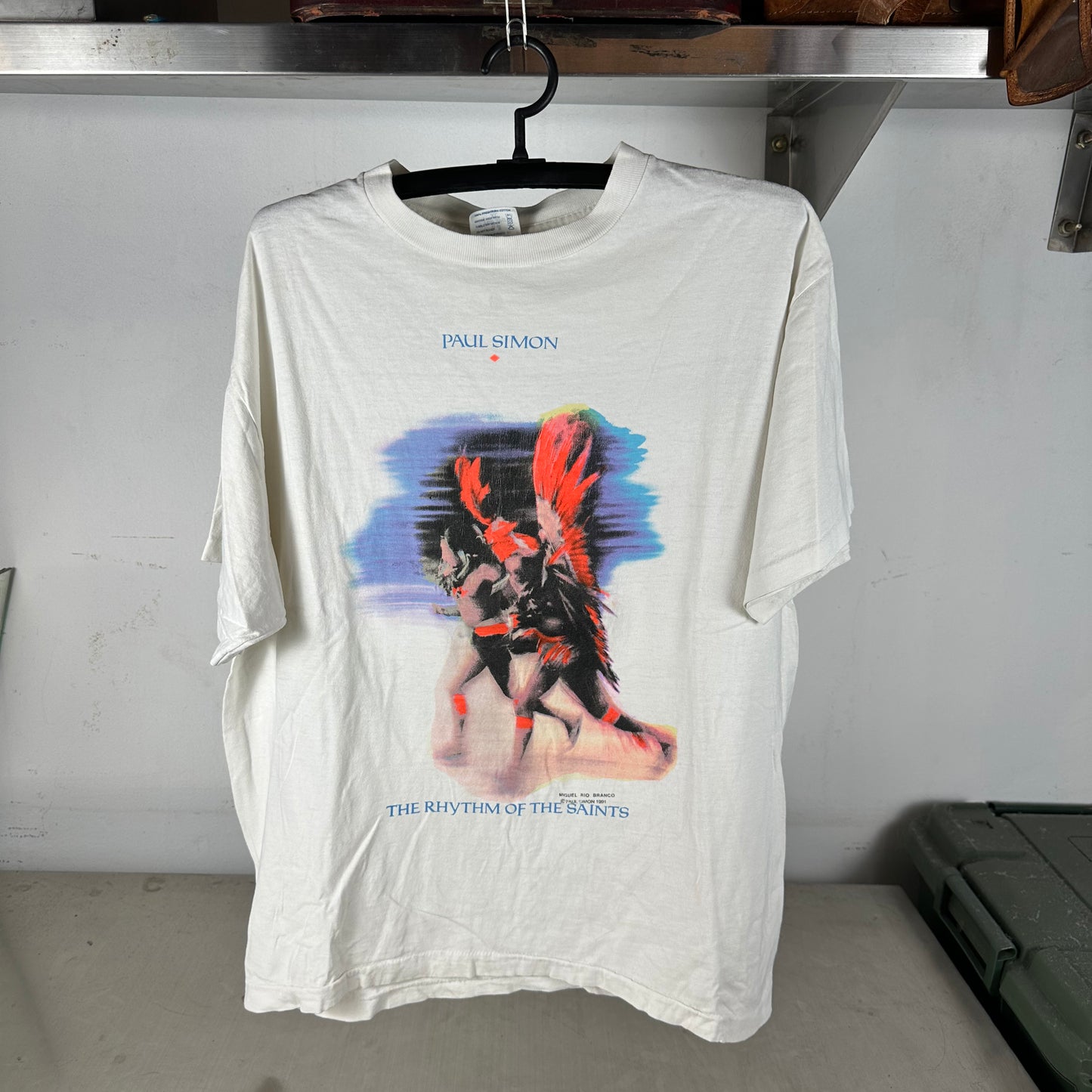 Vintage 1991 Paul Simon Rhythm of the Saints Tour Concert Single Stitch T-Shirt