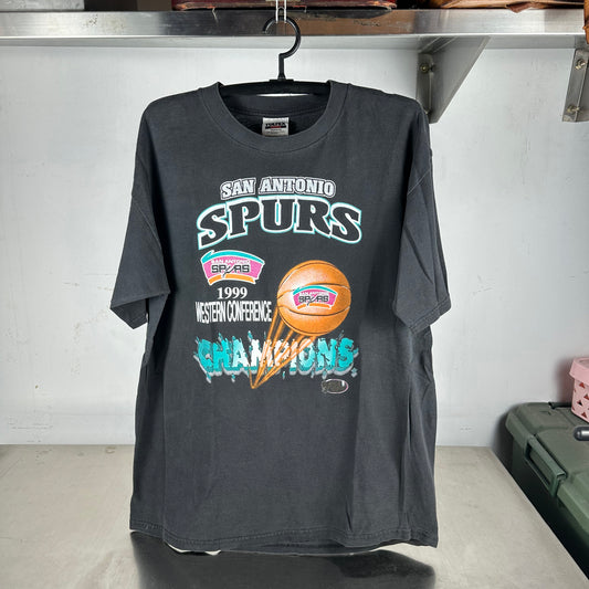 Vintage 1999 San Antonio Spurs NBA Conference Champions Graphic T-shirt