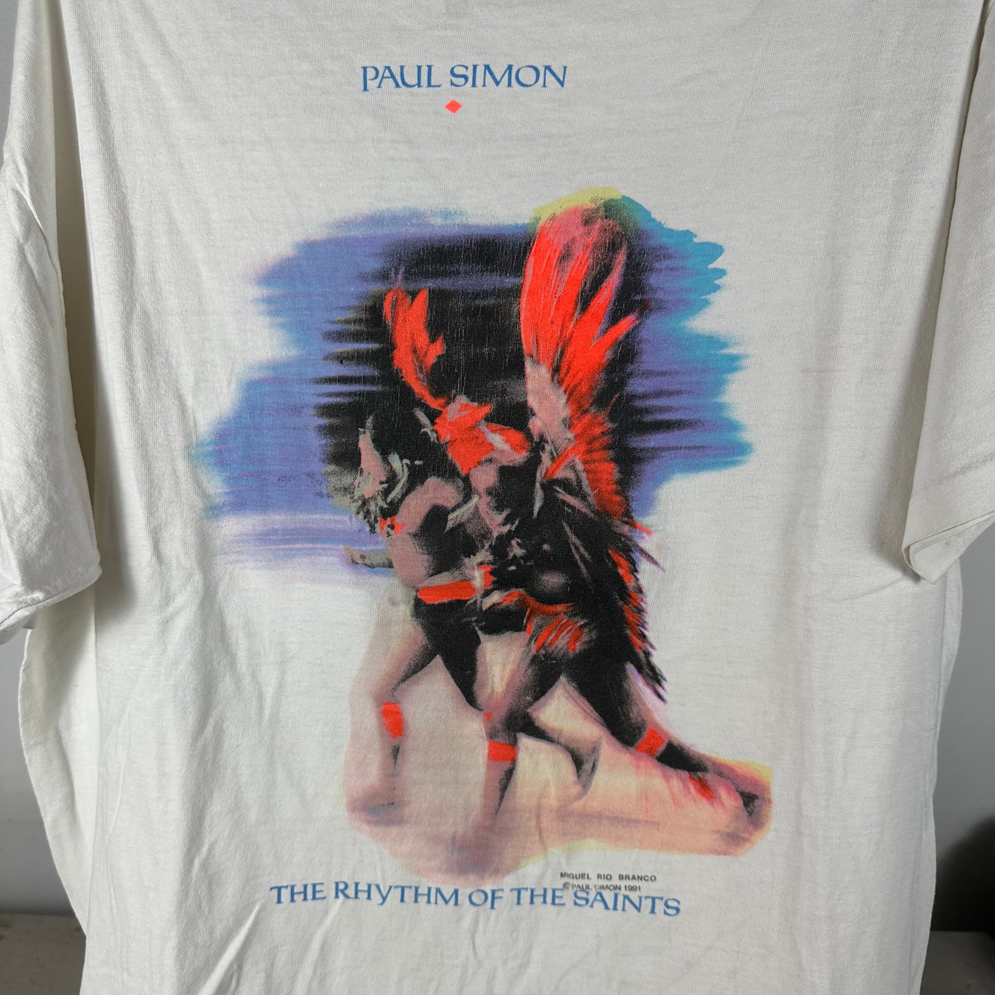 Vintage 1991 Paul Simon Rhythm of the Saints Tour Concert Single Stitch T-Shirt
