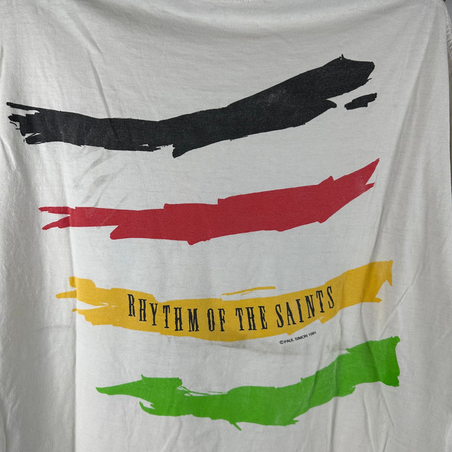 Vintage 1991 Paul Simon Rhythm of the Saints Tour Concert Single Stitch T-Shirt