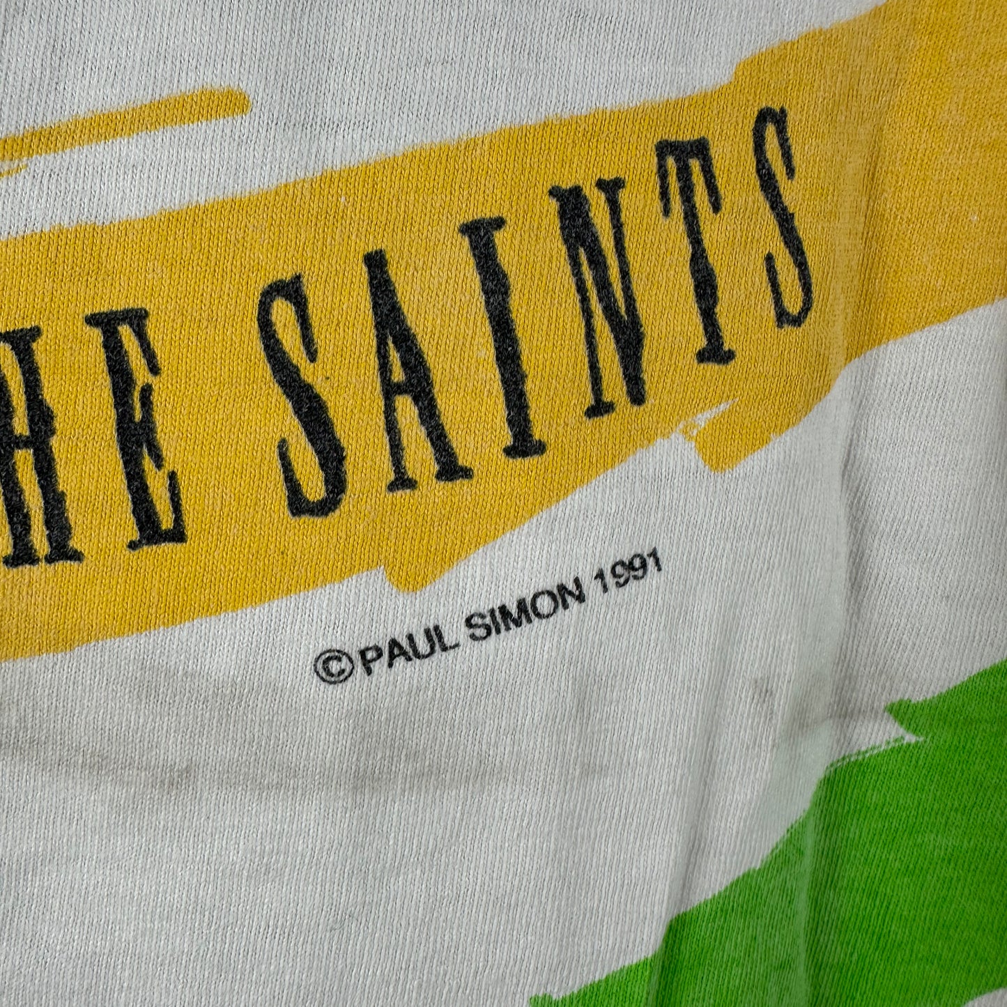 Vintage 1991 Paul Simon Rhythm of the Saints Tour Concert Single Stitch T-Shirt