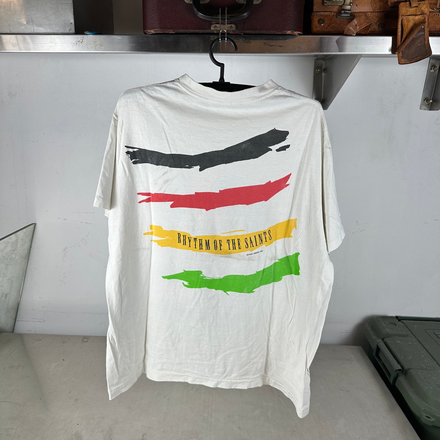 Vintage 1991 Paul Simon Rhythm of the Saints Tour Concert Single Stitch T-Shirt