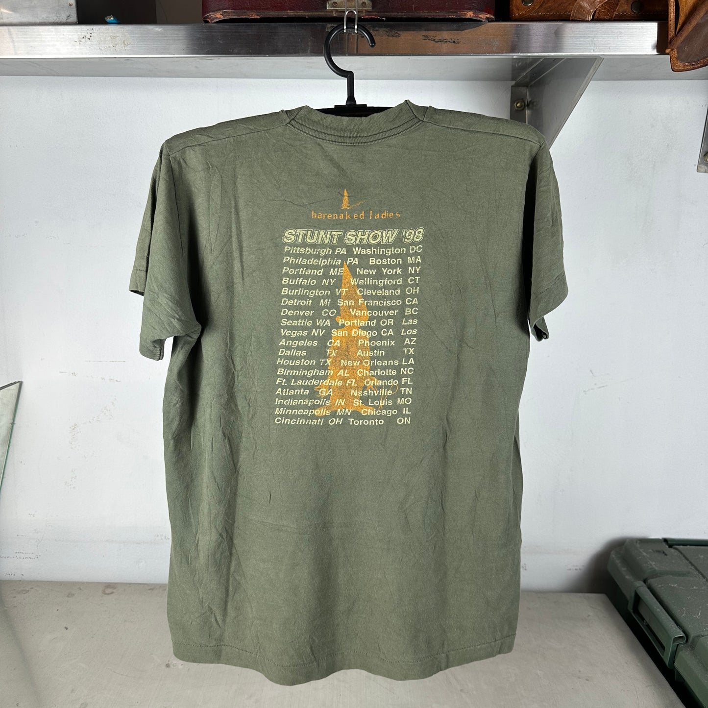 Vintage 1998 Barenaked Ladies Stunt Show Concert T-Shirt
