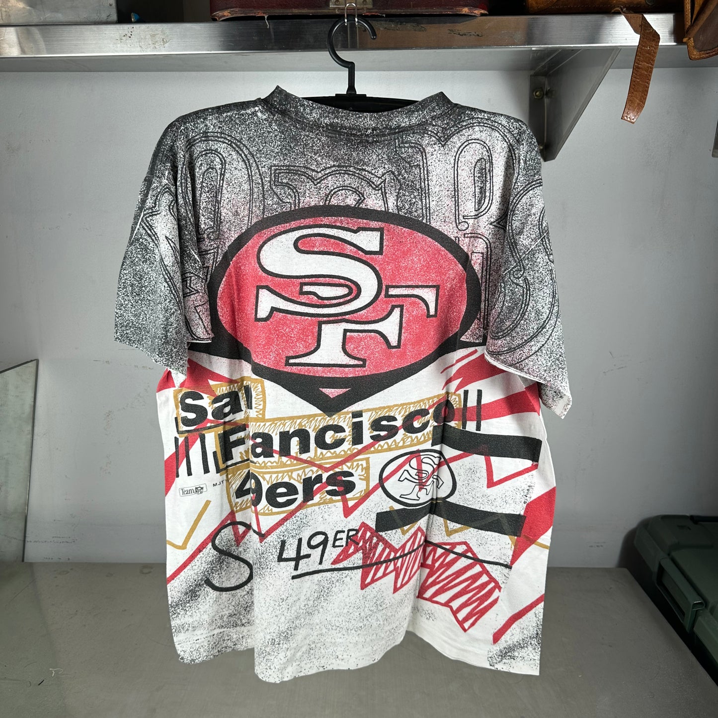 Vintage 90s San Francisco 49ers Football NFL AOP Single Stitch T-Shirt