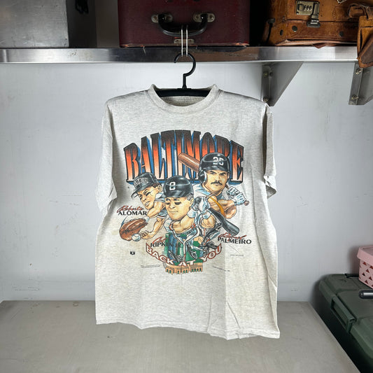 Vintage 1996 Baltimore Orioles Back At You MLB Caricature Single Stitch T-shirt