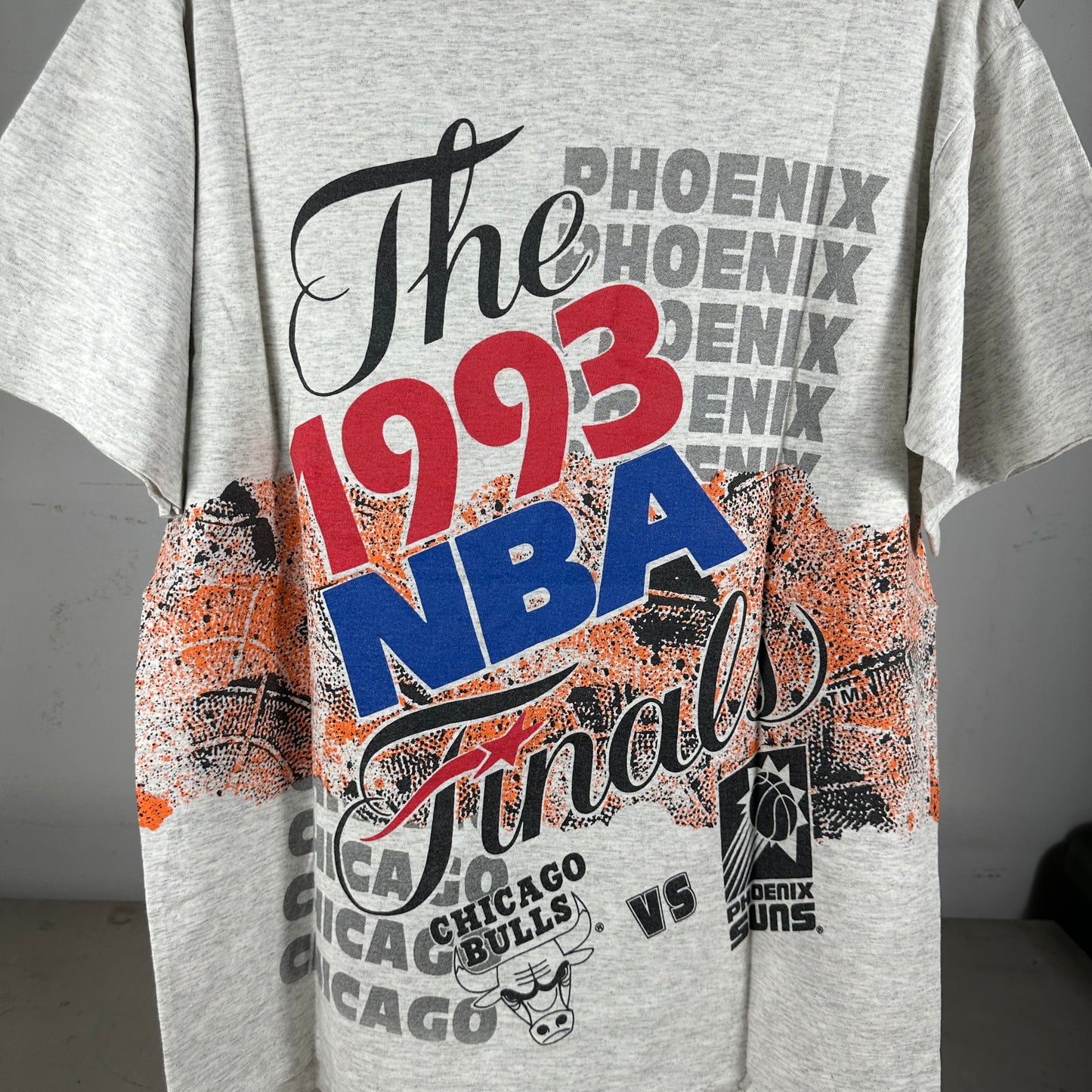 Vintage 1993 NBA Finals Phoenix Suns VS Chicago Bulls Salem Sportswear T-Shirt