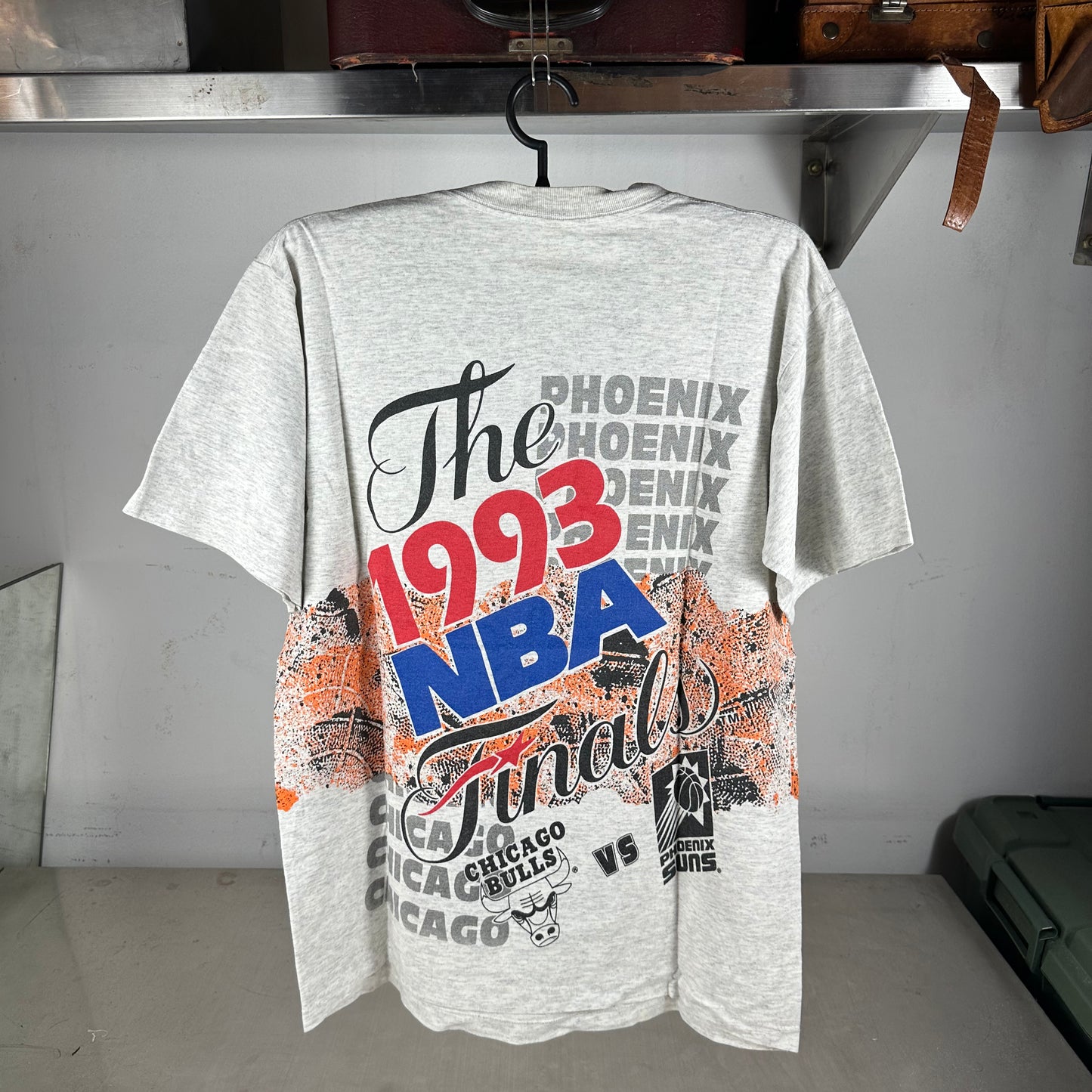 Vintage 1993 NBA Finals Phoenix Suns VS Chicago Bulls Salem Sportswear T-Shirt
