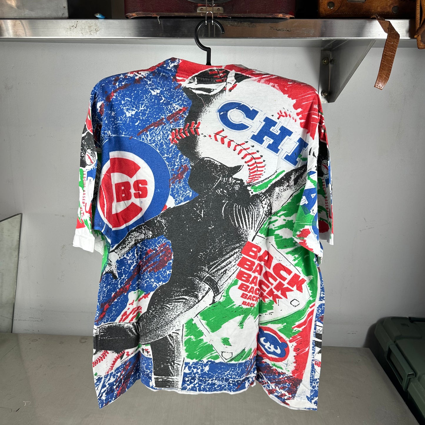Vintage 1992 Chicago Cubs Baseball MLB AOP Single Stitch T-Shirt