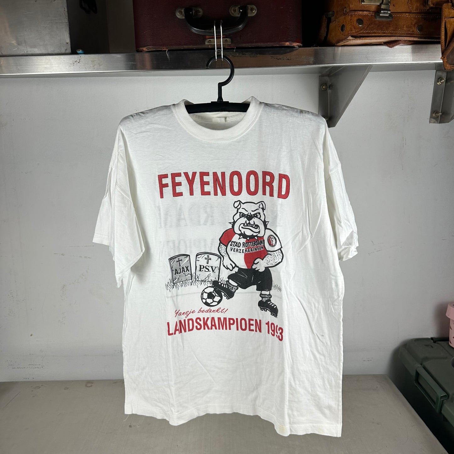 Vintage 90s Feyenoord Rotterdam Landskampioen Soccer Graphic T-shirt