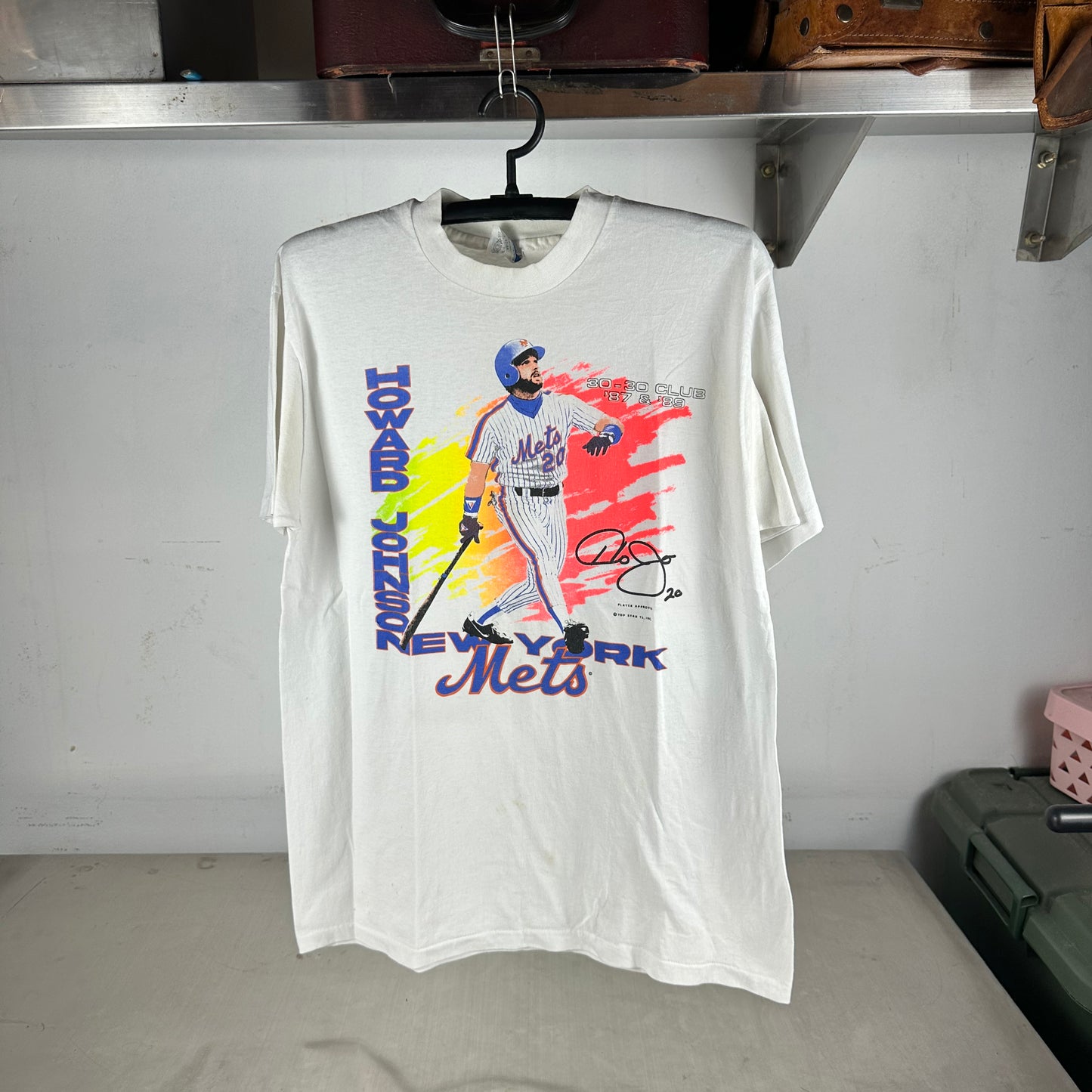 Vintage 80s Howard Johnson New York Mets MLB Graphic Single Stitch T-shirt
