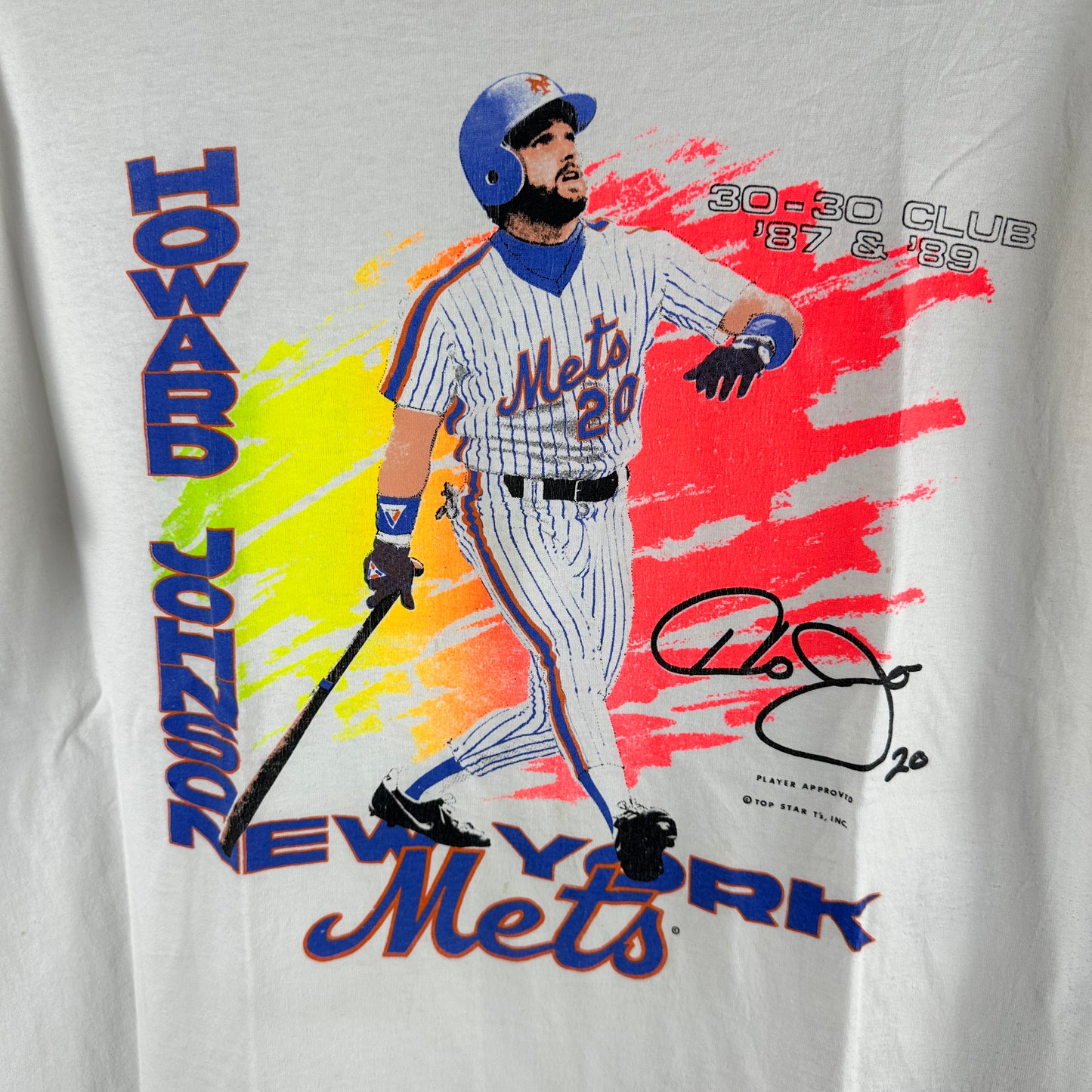 Vintage 80s Howard Johnson New York Mets MLB Graphic Single Stitch T-shirt