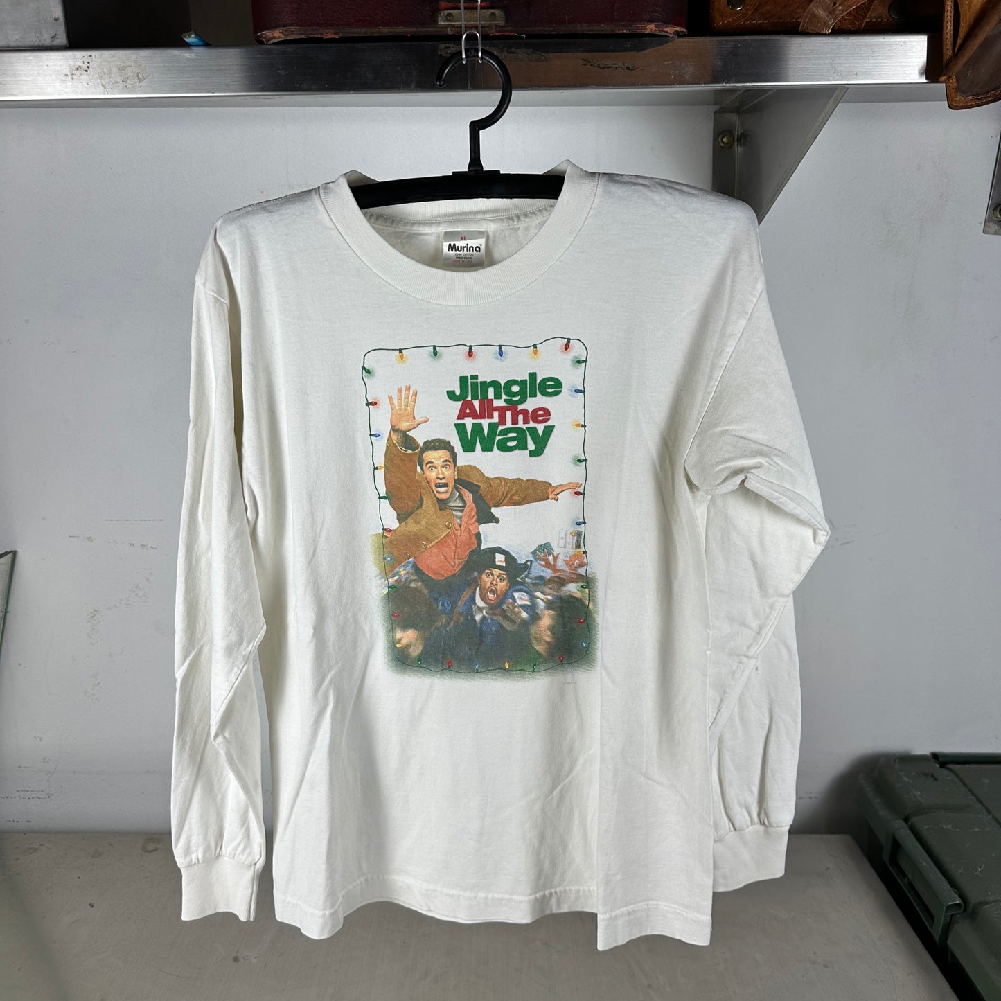 Vintage 1996 Jingle All The Way Arnold Schwarzenegger Movie Promo T-Shirt