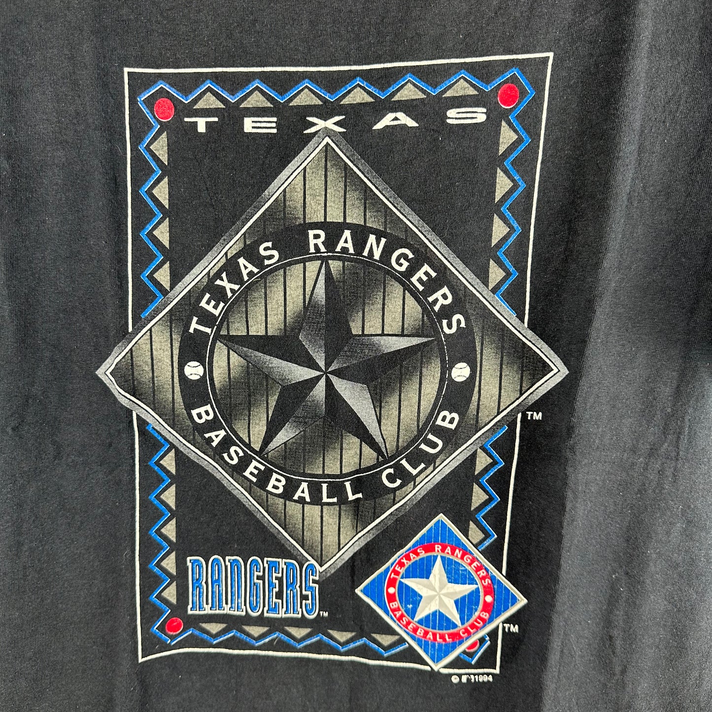 Vintage 1994 Texas Rangers Baseball Club MLB Graphic Single Stitch T-shirt