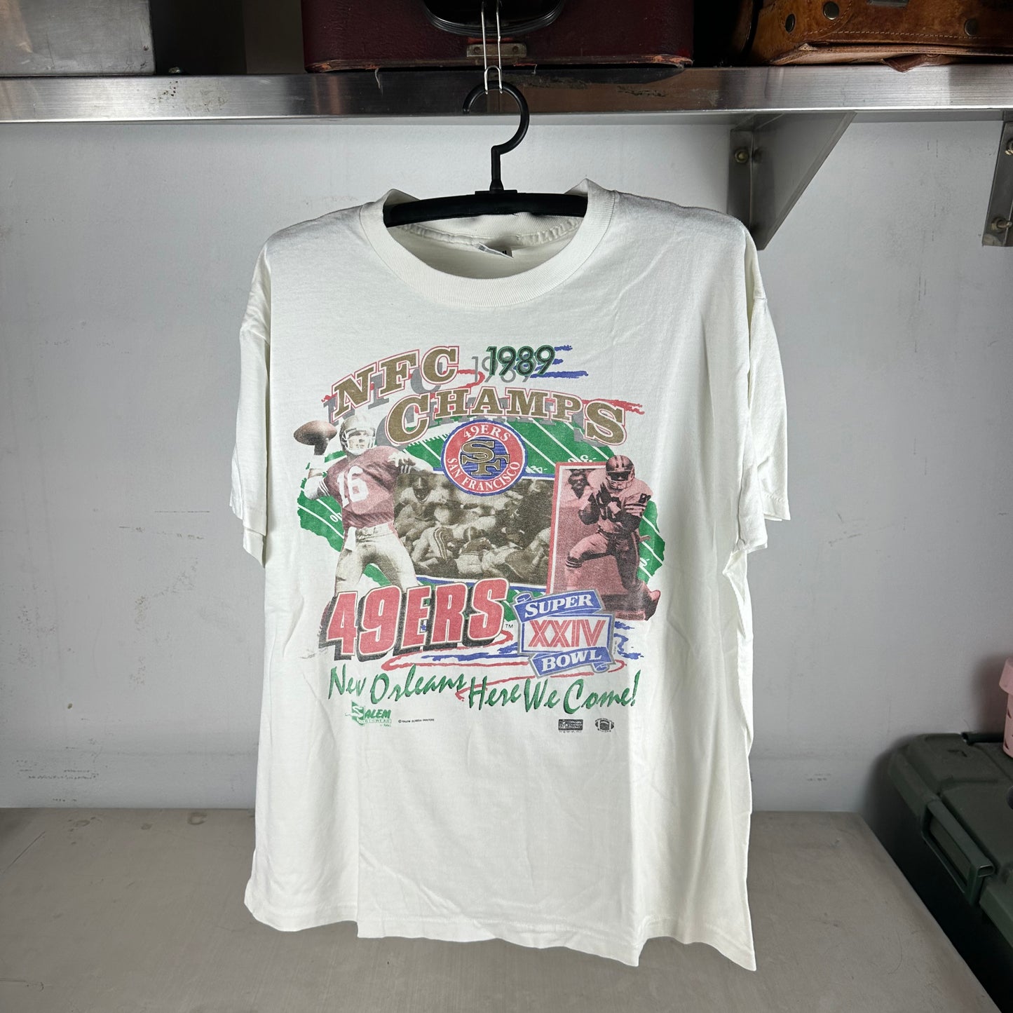 Vintage 1989 San Francisco 49ers NFL NFC Champs Single Stitch T-shirt