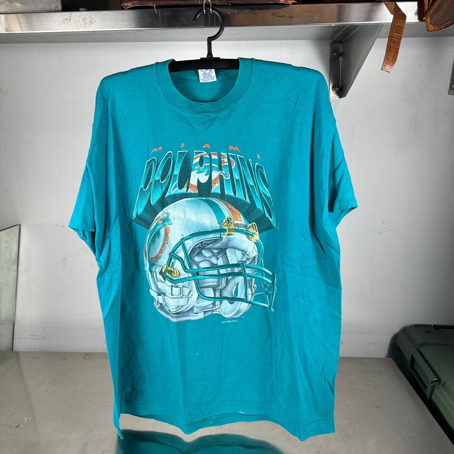Vintage 1995 Miami Dolphins NFL Helmet Salem Sportswear T-Shirt