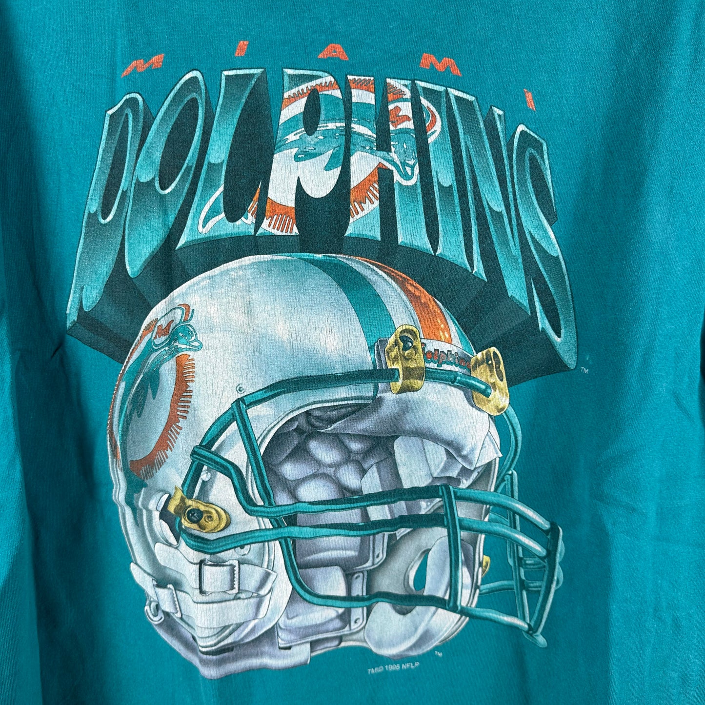 Vintage 1995 Miami Dolphins NFL Helmet Salem Sportswear T-Shirt