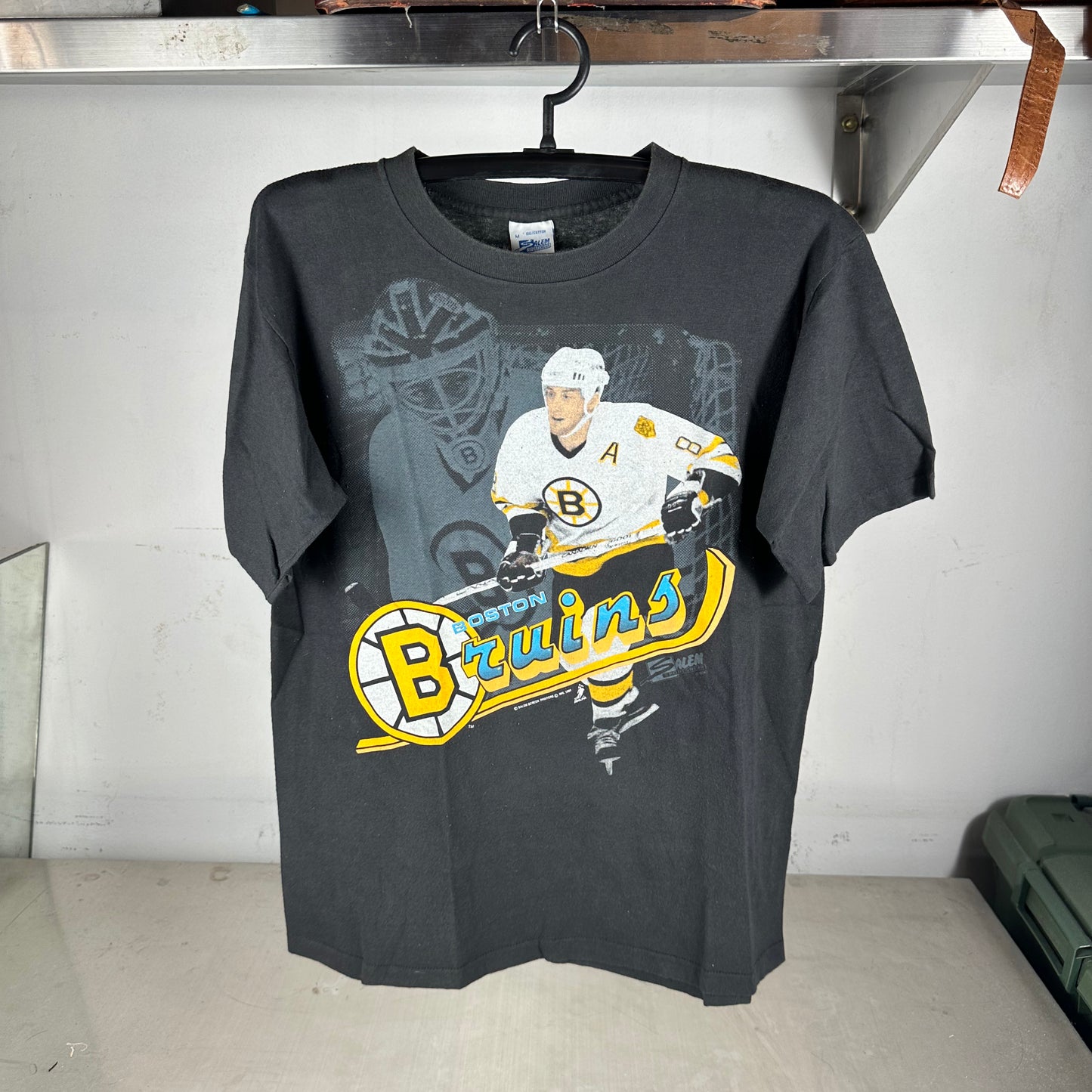 Vintage 1990 Cam Neely Boston Bruins NHL Salem Sportswear T-Shirt
