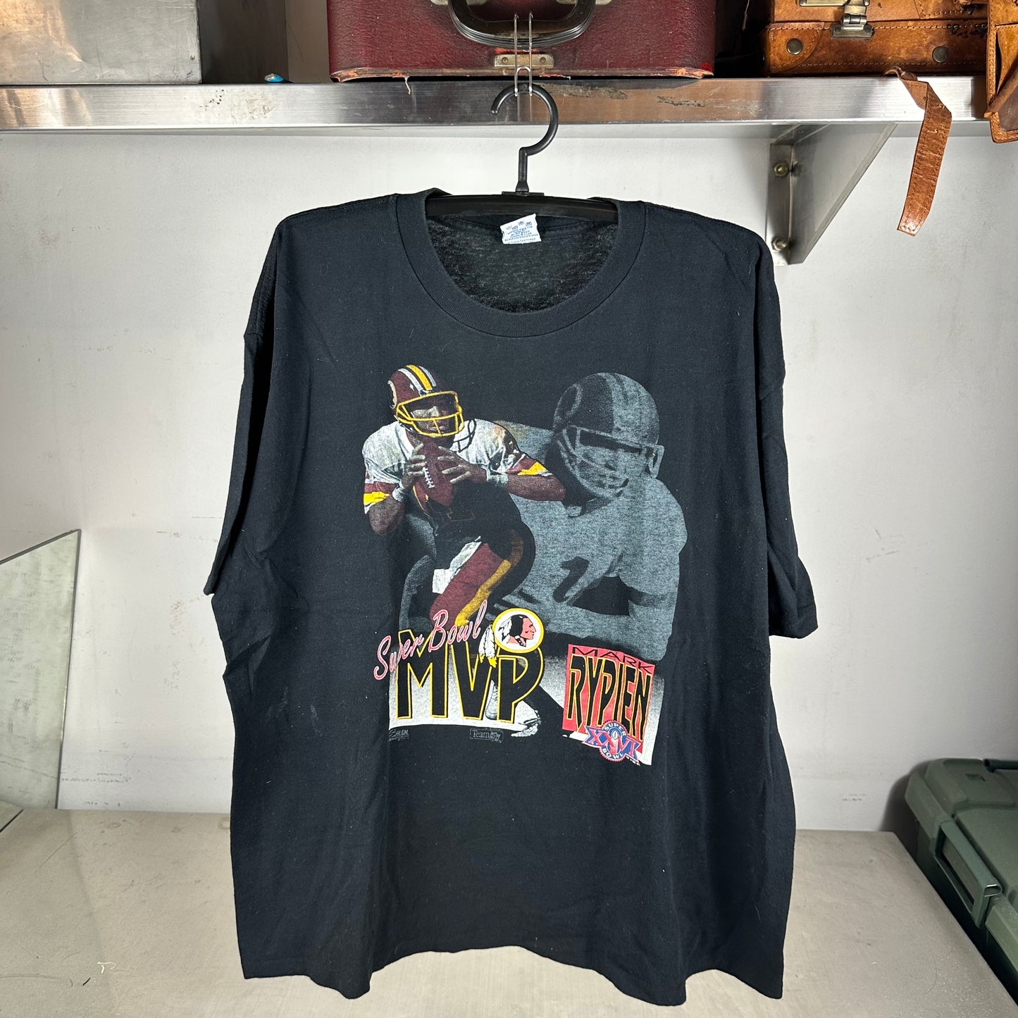 Vintage 1990 Mark Rypien Washington Redskins NFL Salem Sportswear T-Shirt