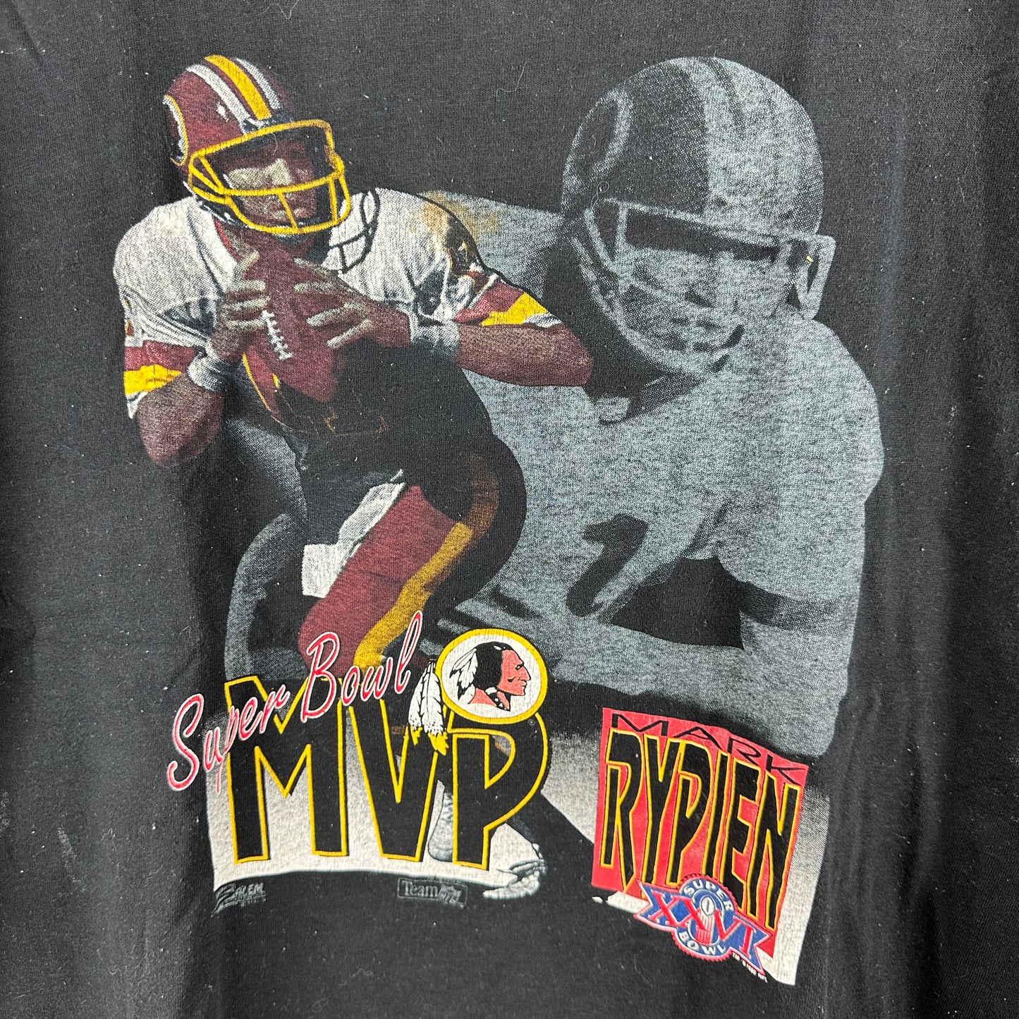 Vintage 1990 Mark Rypien Washington Redskins NFL Salem Sportswear T-Shirt