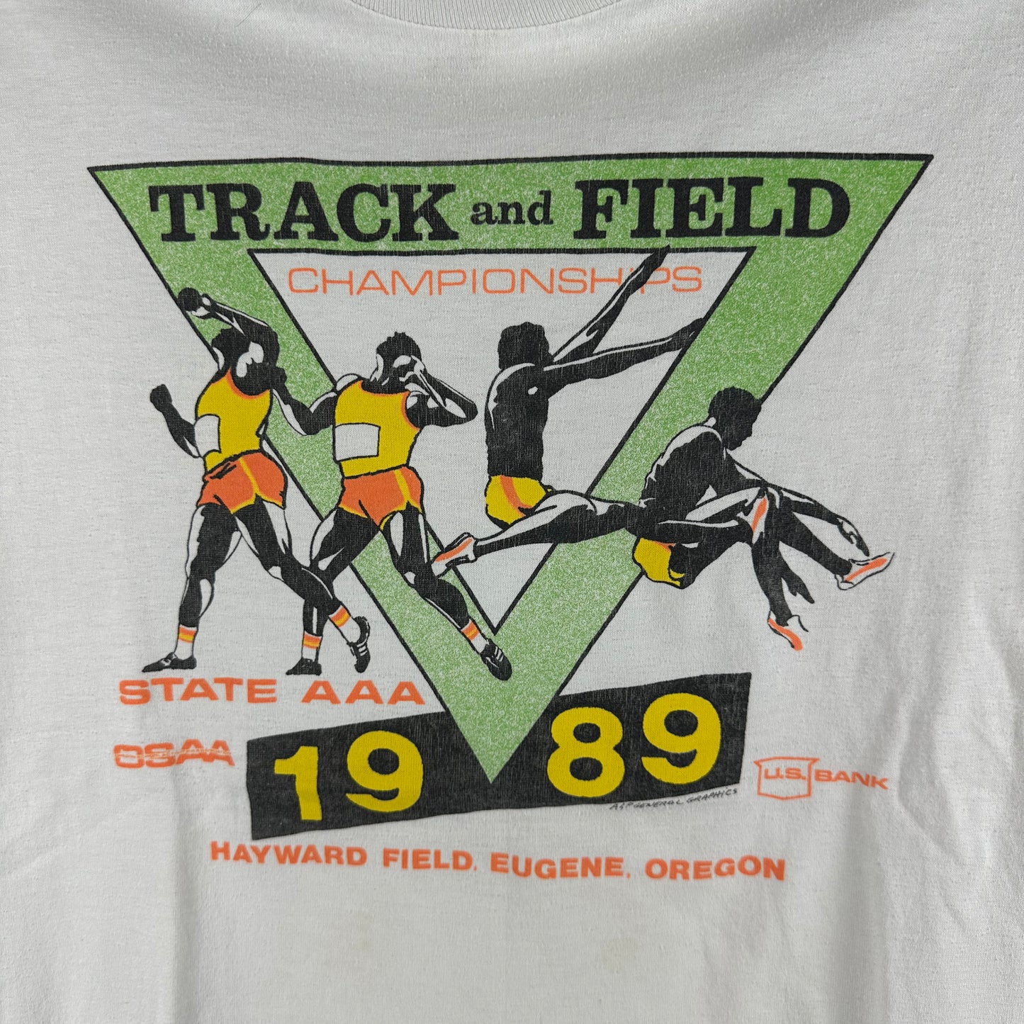 Vintage 1989 Oregon Track and Field Championships Single Stitch T-Shirt