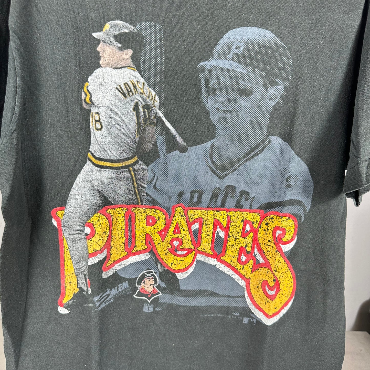 Vintage 1990 Andy Van Slyke Pittsburgh Pirates MLB Salem Sportswear T-Shirt