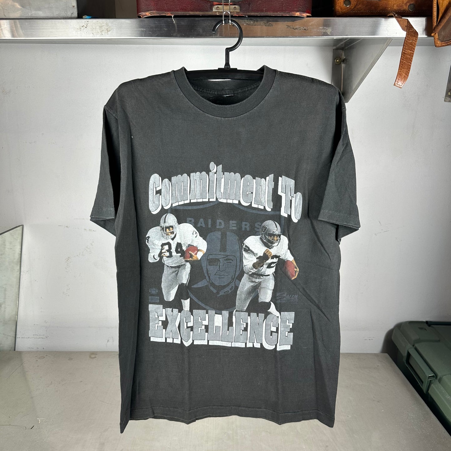 Vintage 90s Los Angeles Raiders Commitment to Excellence NFL T-Shirt