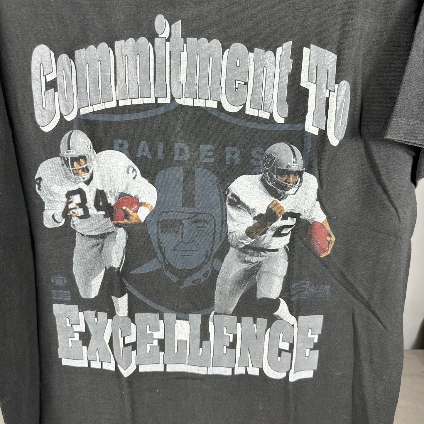 Vintage 90s Los Angeles Raiders Commitment to Excellence NFL T-Shirt