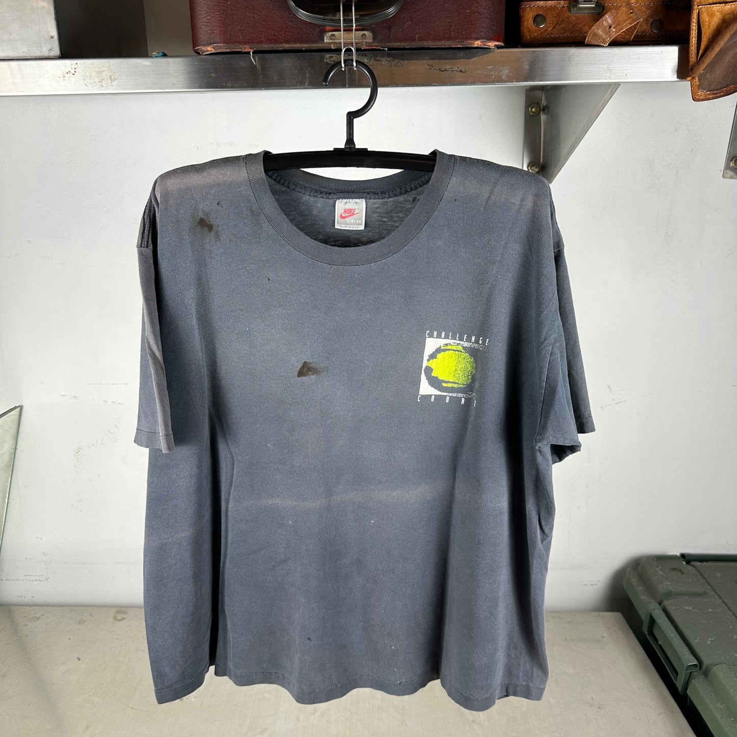 Vintage 90s Nike Challenge Court Campaign Single Stitch Faded T-Shirt