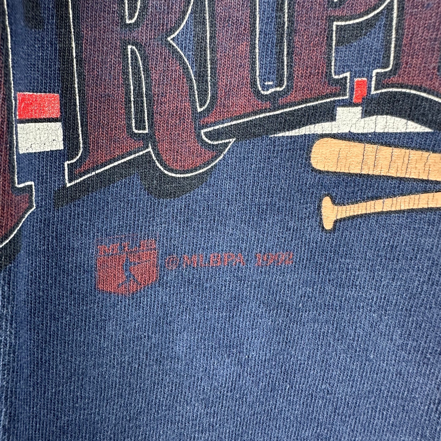 Vintage 90s Atlanta Braves Triple Threat MLB Nutmeg Single Stitch T-Shirt