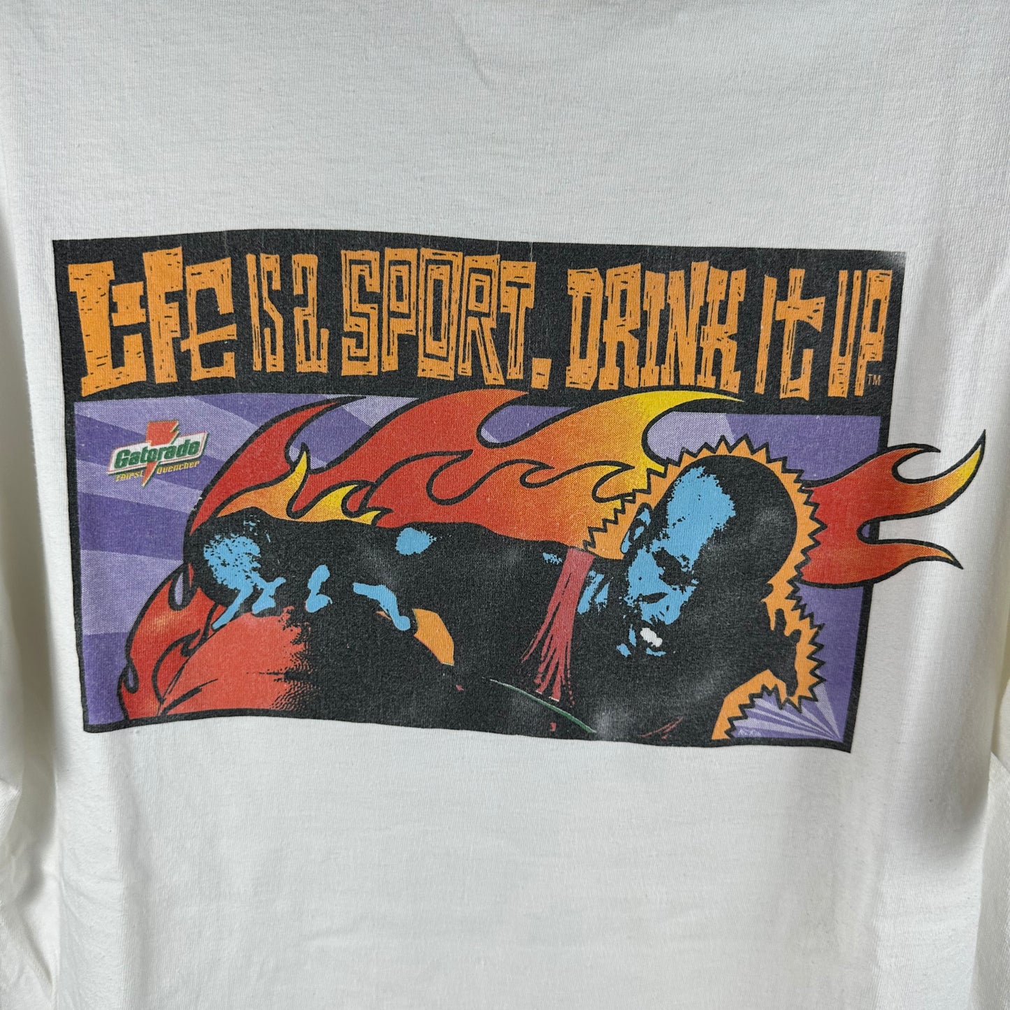 Vintage 90s Champion Gatorade Life is a Sport Drink it Up Promo Single Stitch T-Shirt