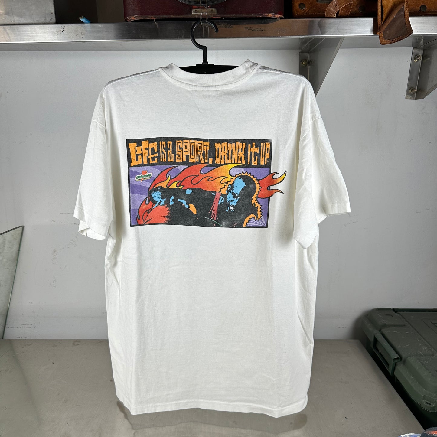 Vintage 90s Champion Gatorade Life is a Sport Drink it Up Promo Single Stitch T-Shirt