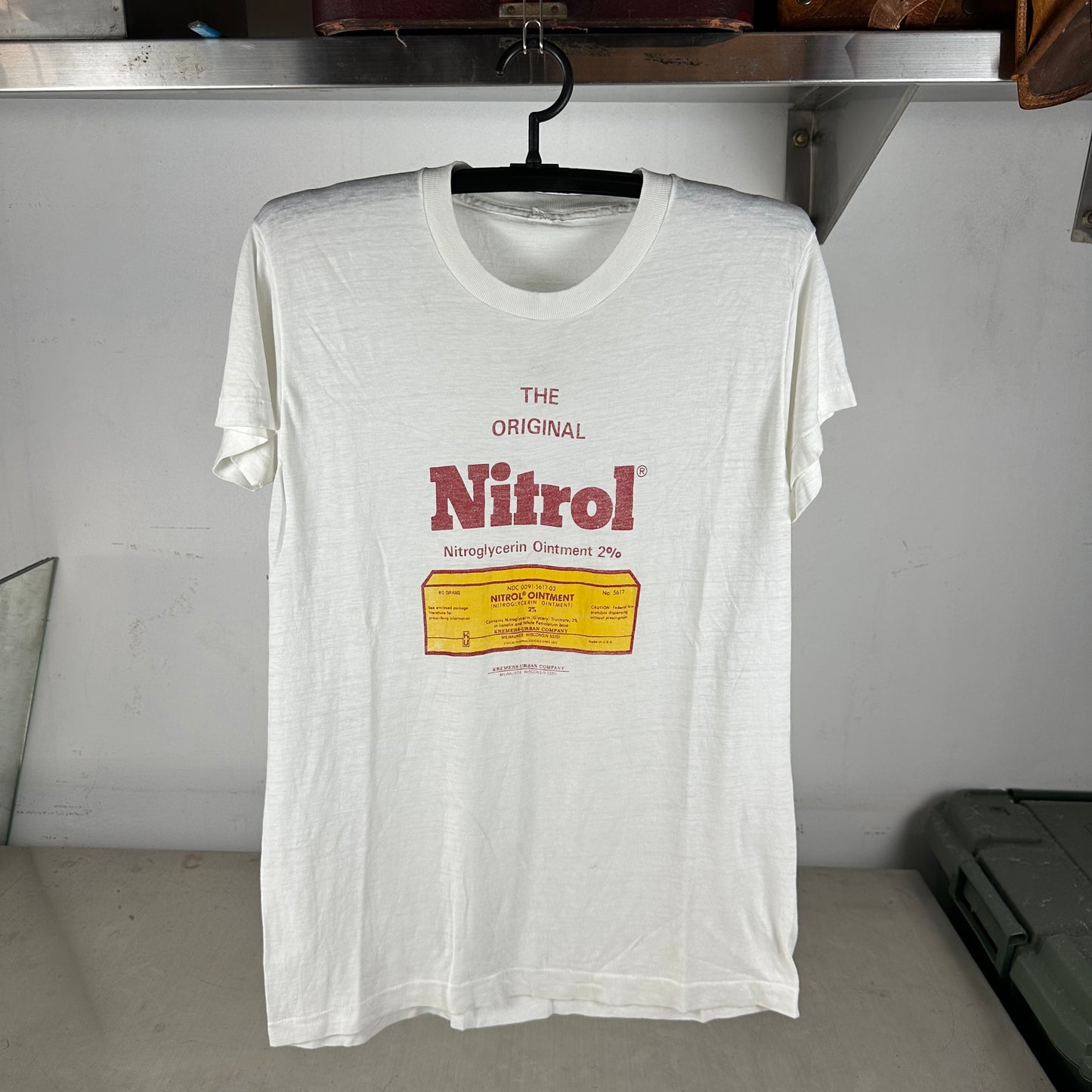 Vintage 80s The Original Nitrol Ointment Paper Thin Single Stitch T-Shirt