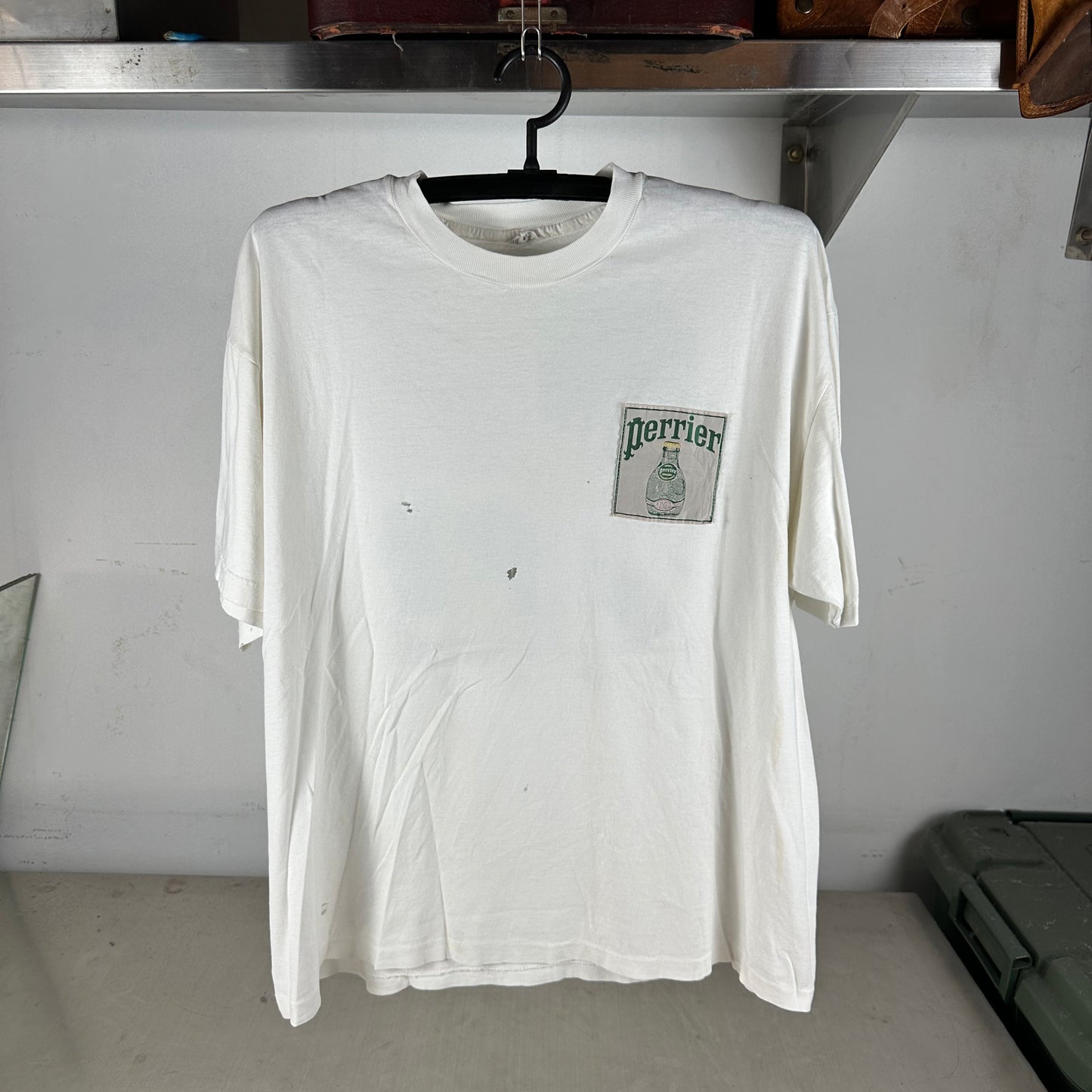 Vintage 1993 Perrier Water Tennis et Golf Promo Single Stitch Disstressed T-Shirt