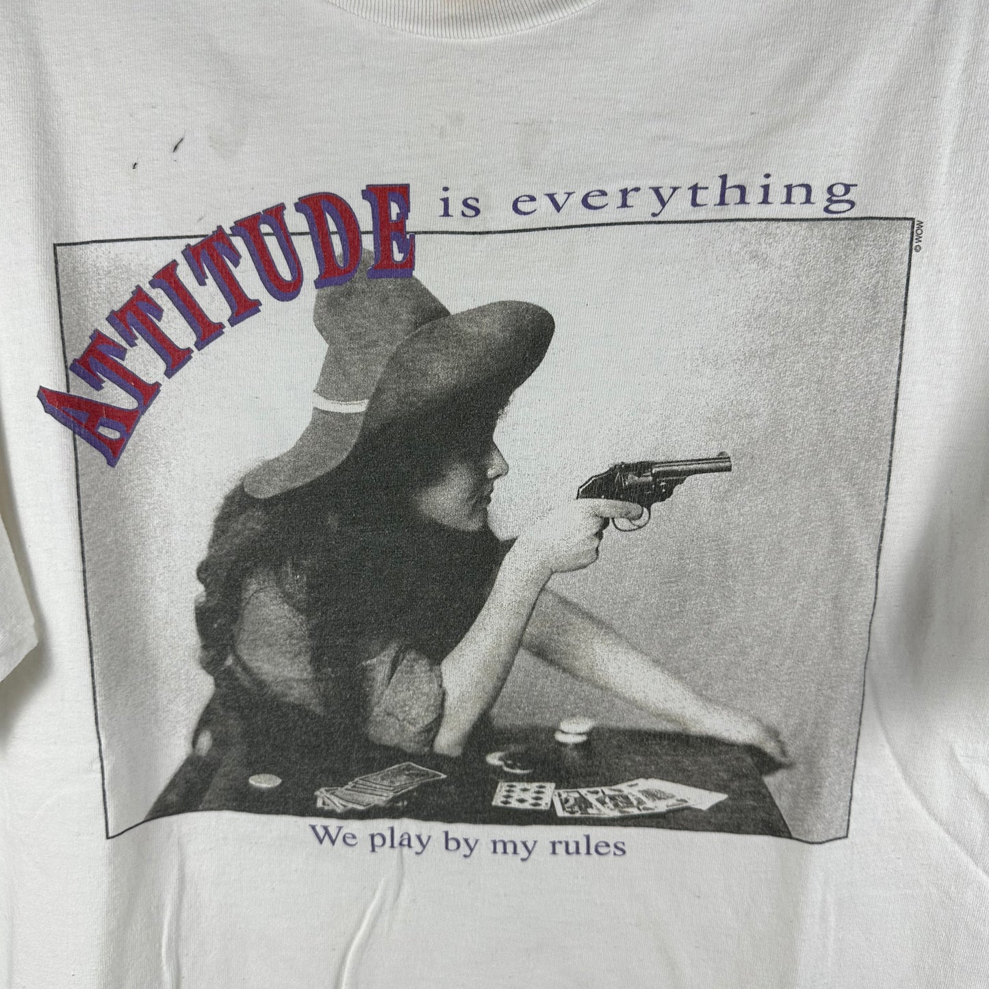 Vintage 90s Attitude is Everything We Play by my Rules Graphic T-Shirt