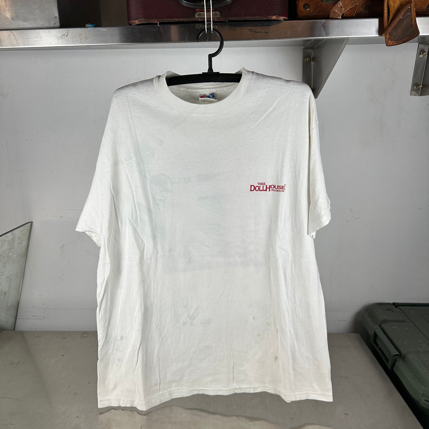 Vintage 90s Thee Dollhouse Strip Club Cabaret Things are Steaming Up Graphic T-Shirt