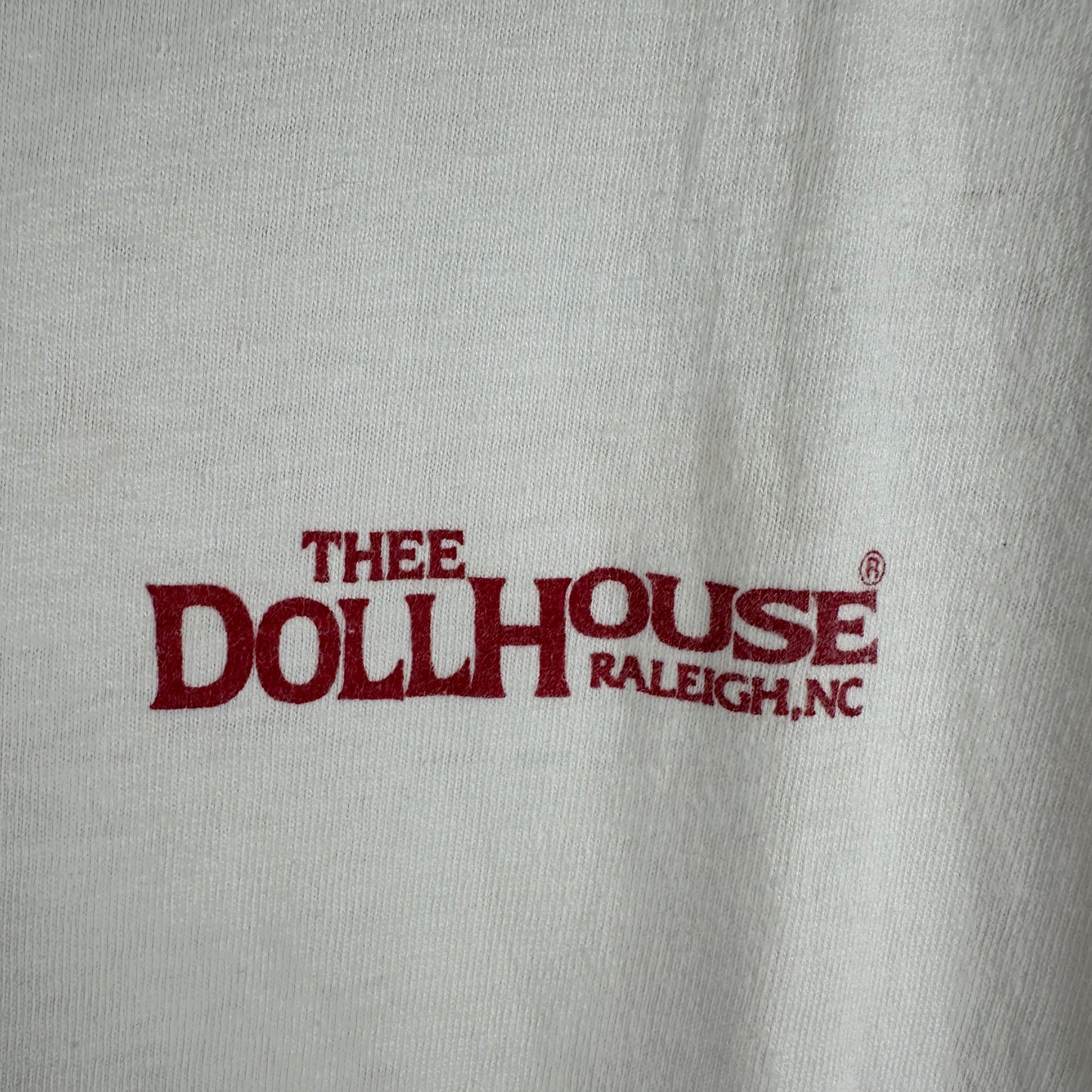 Vintage 90s Thee Dollhouse Strip Club Cabaret Things are Steaming Up Graphic T-Shirt