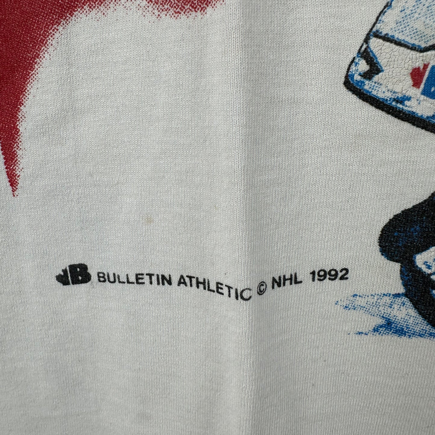 Vintage 1992 Chicago Blackhawks NHL Bulletin Athletic AOP Single Stitch T-Shirt